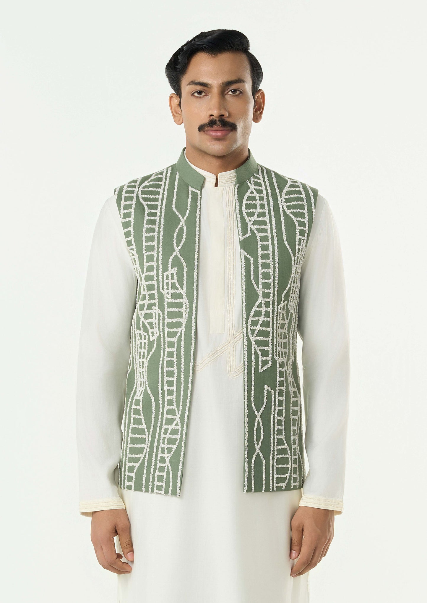 Grill Grid Bandi Jacket - Sage Green