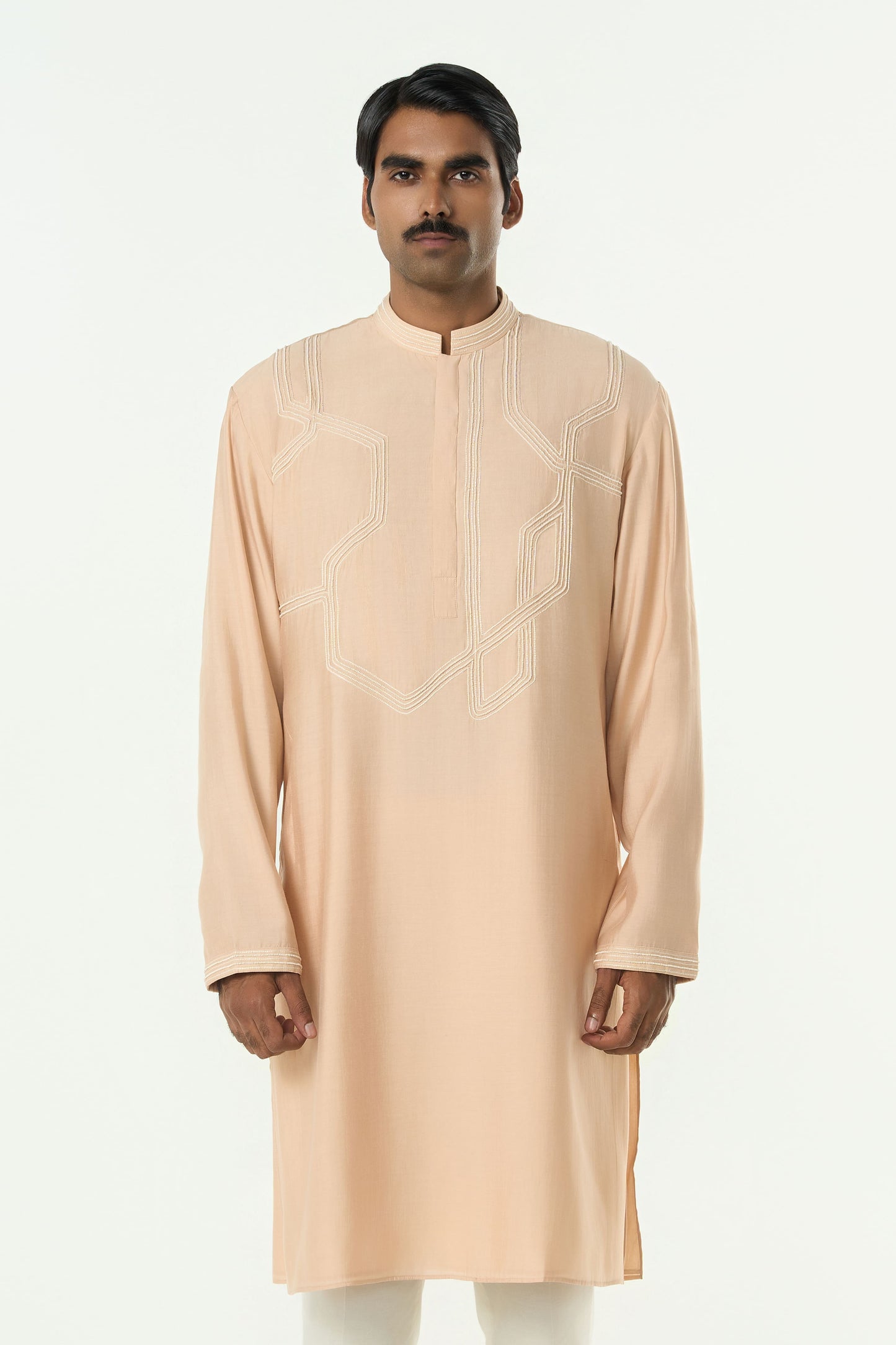 Meta Twist Kurta - Beige
