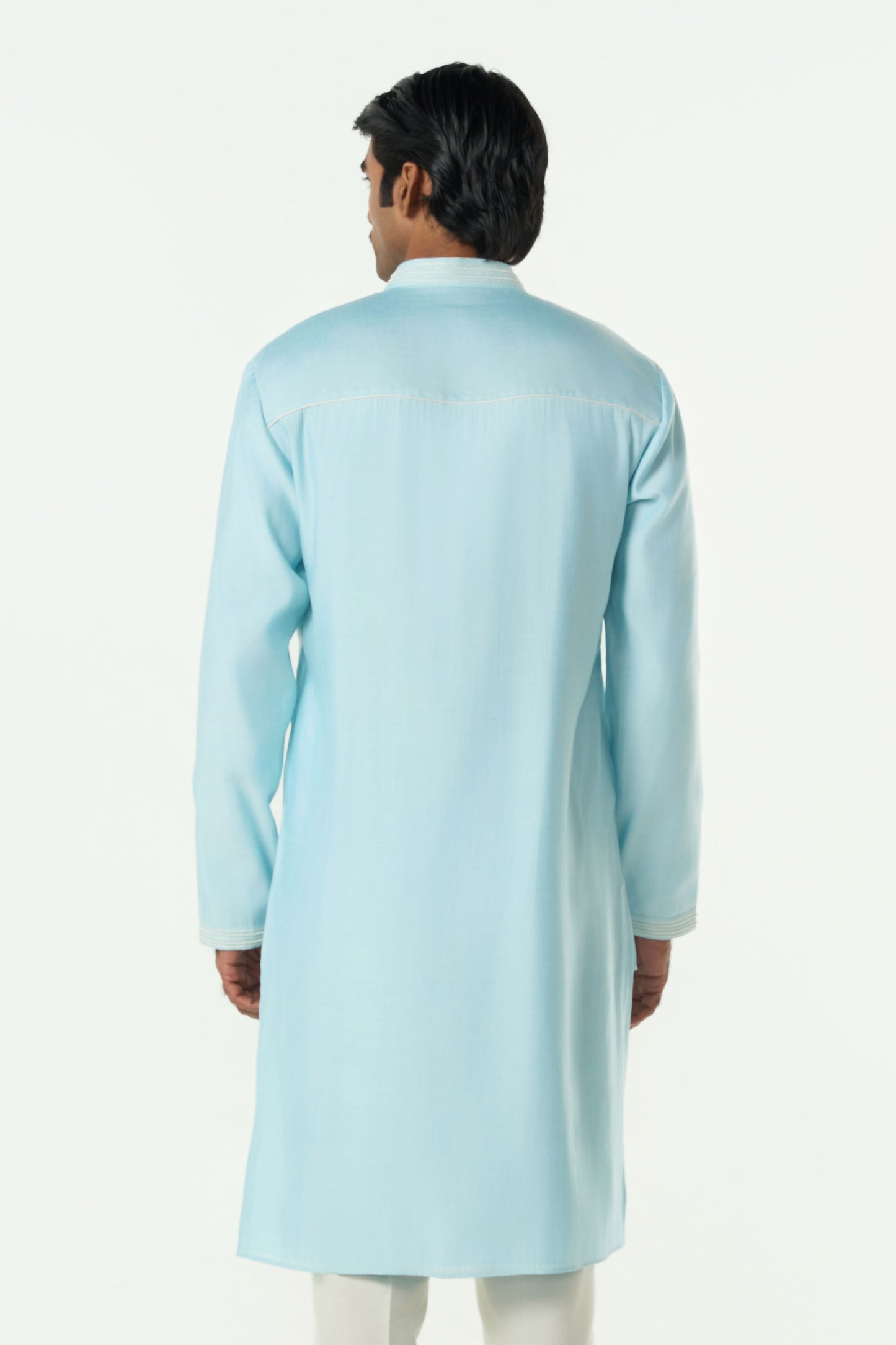 Meta Twist Kurta - Pastel Blue