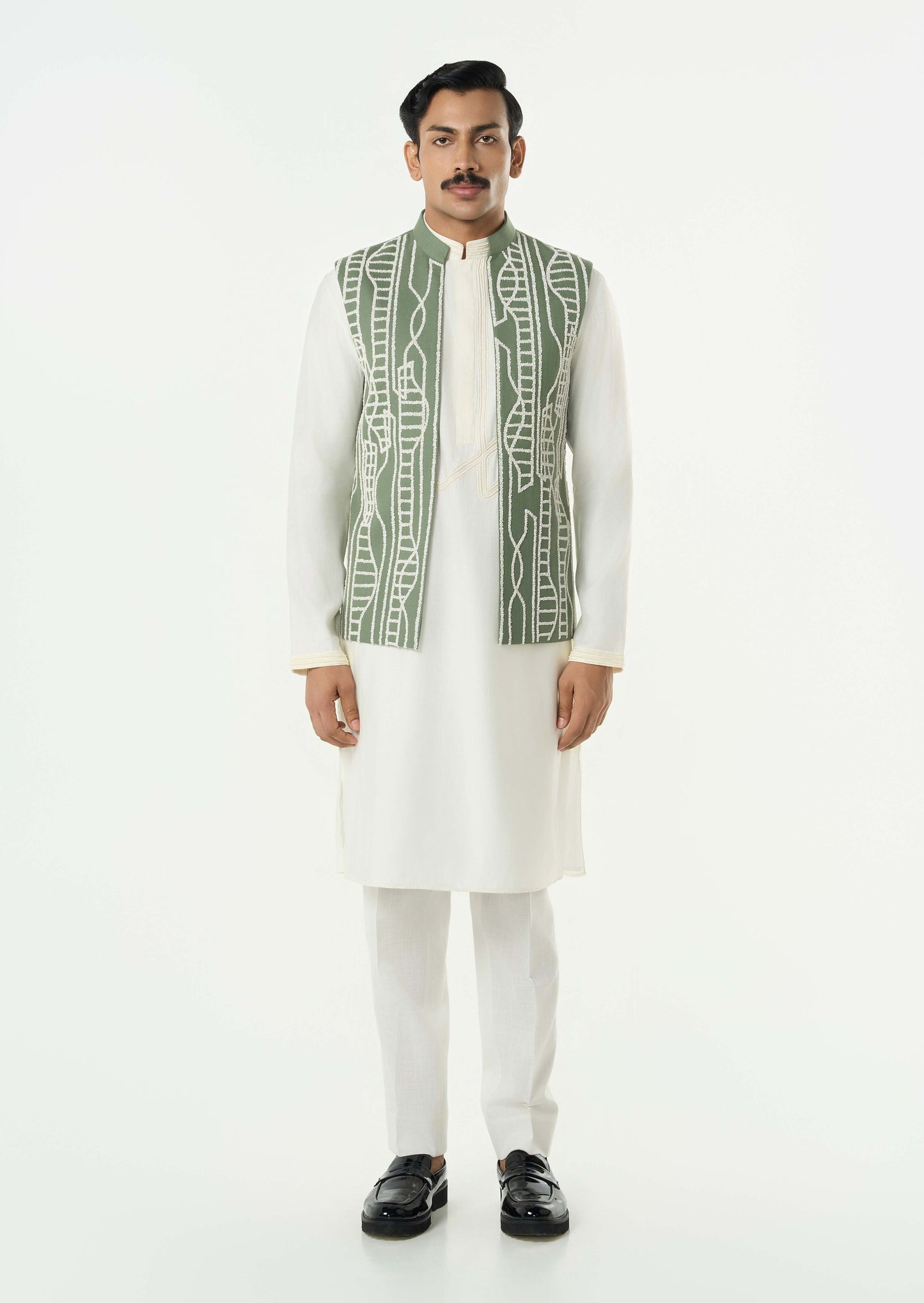 Grill Grid Bandi Jacket - Sage Green