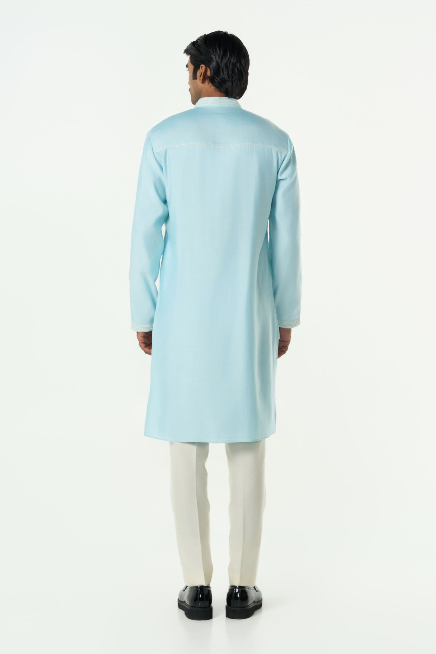 Meta Twist Kurta - Pastel Blue
