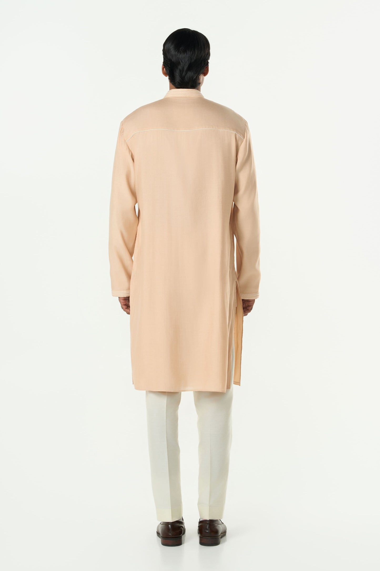 Meta Twist Kurta - Beige