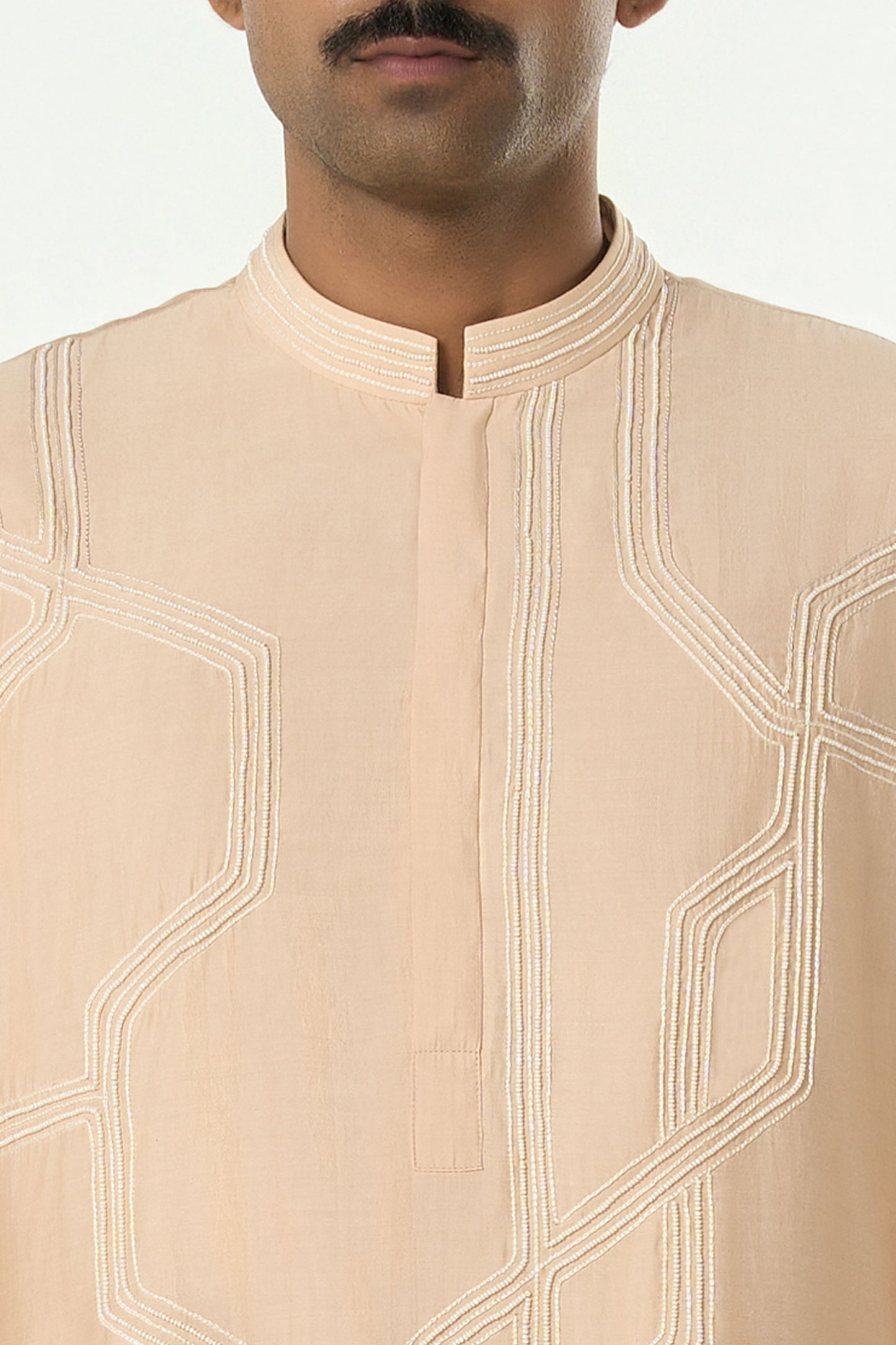 Meta Twist Kurta - Beige