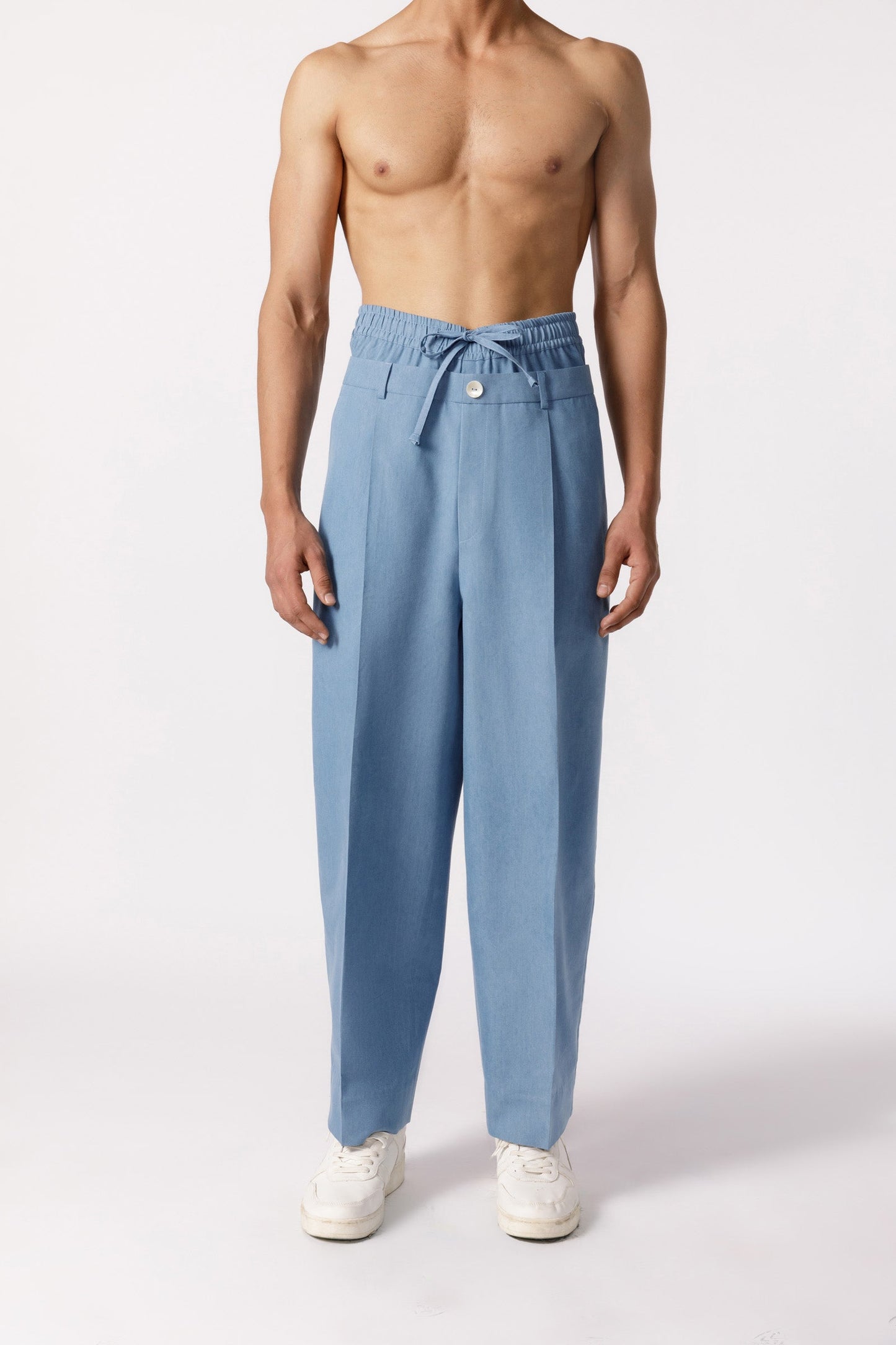 Double waist baggy pants