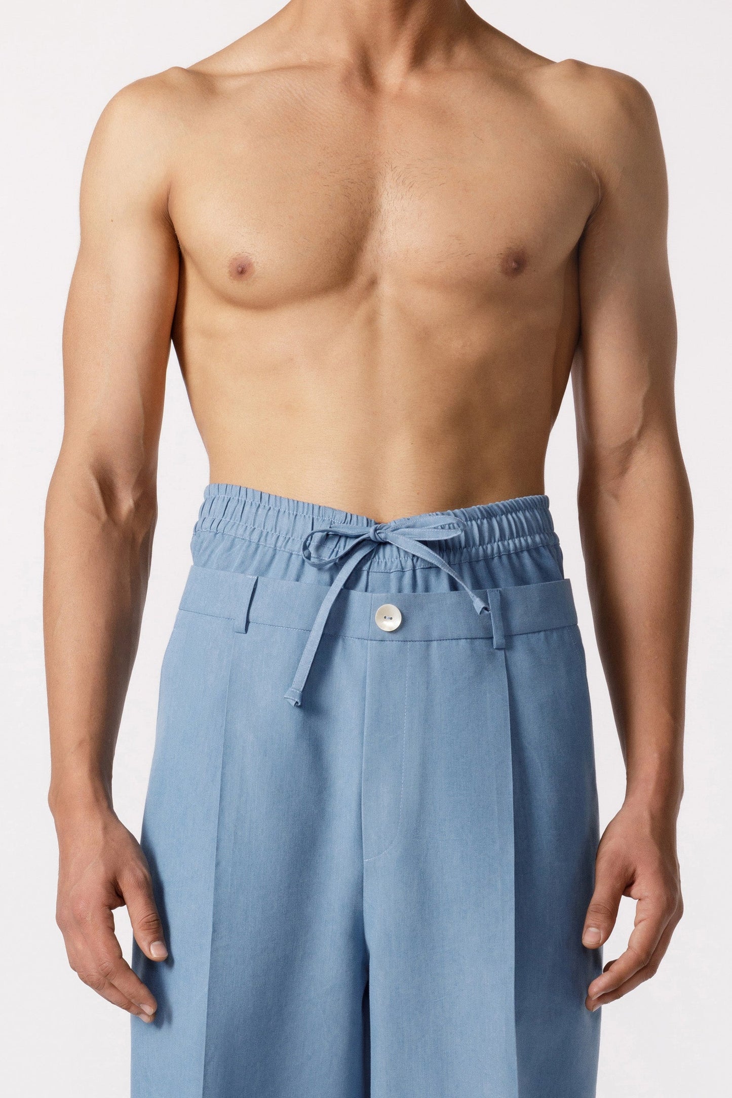 Double waist baggy pants