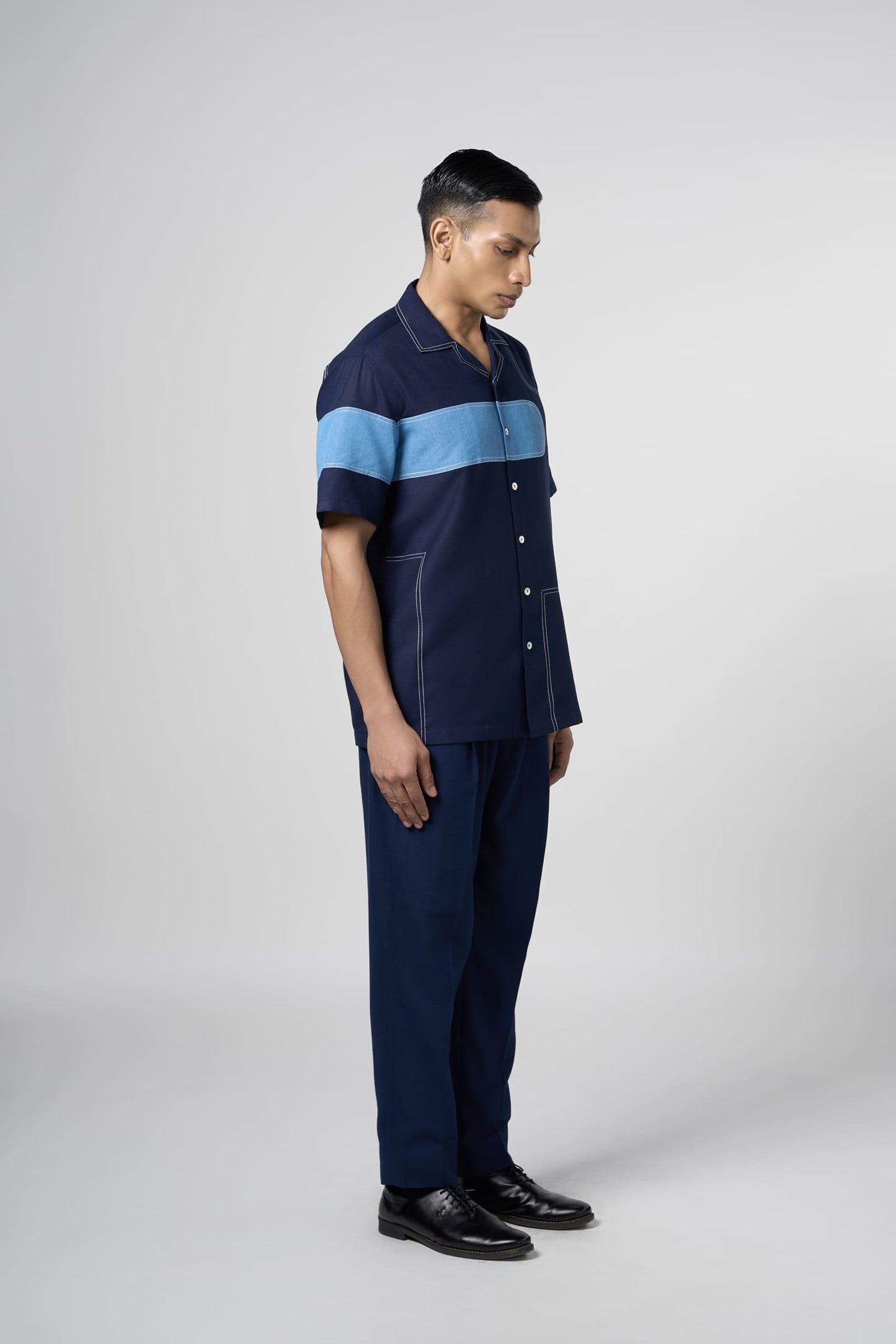 Denim Patch Resort Shirt