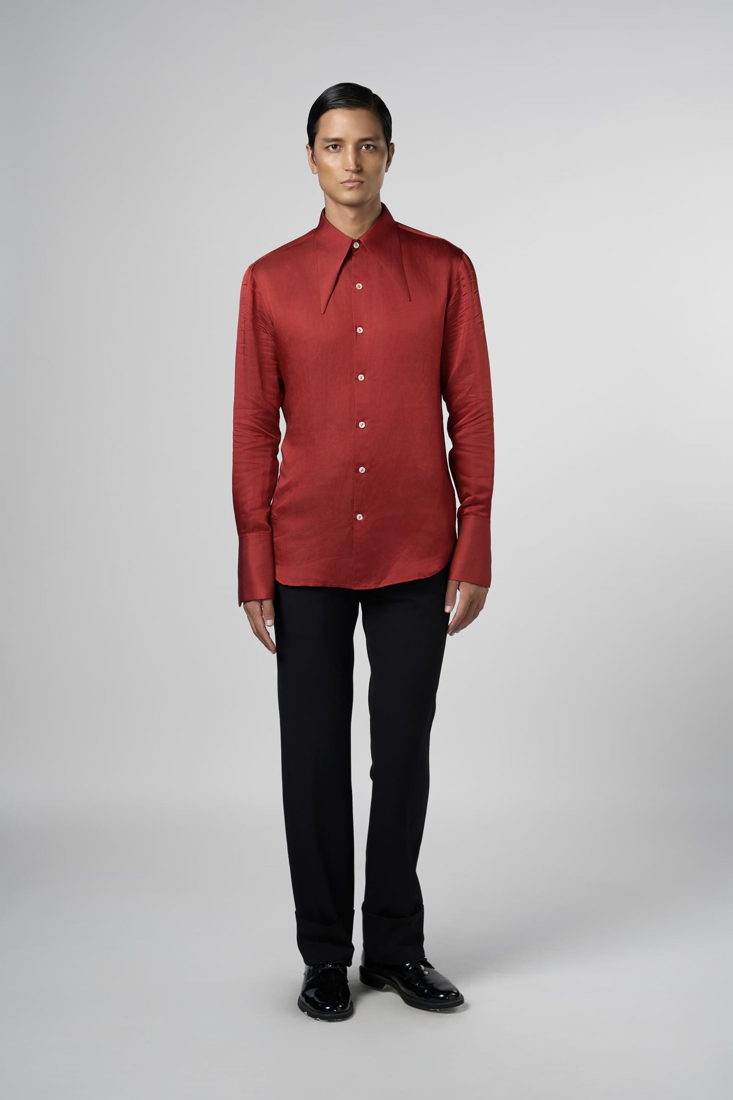 Tie Up Collar Shirt