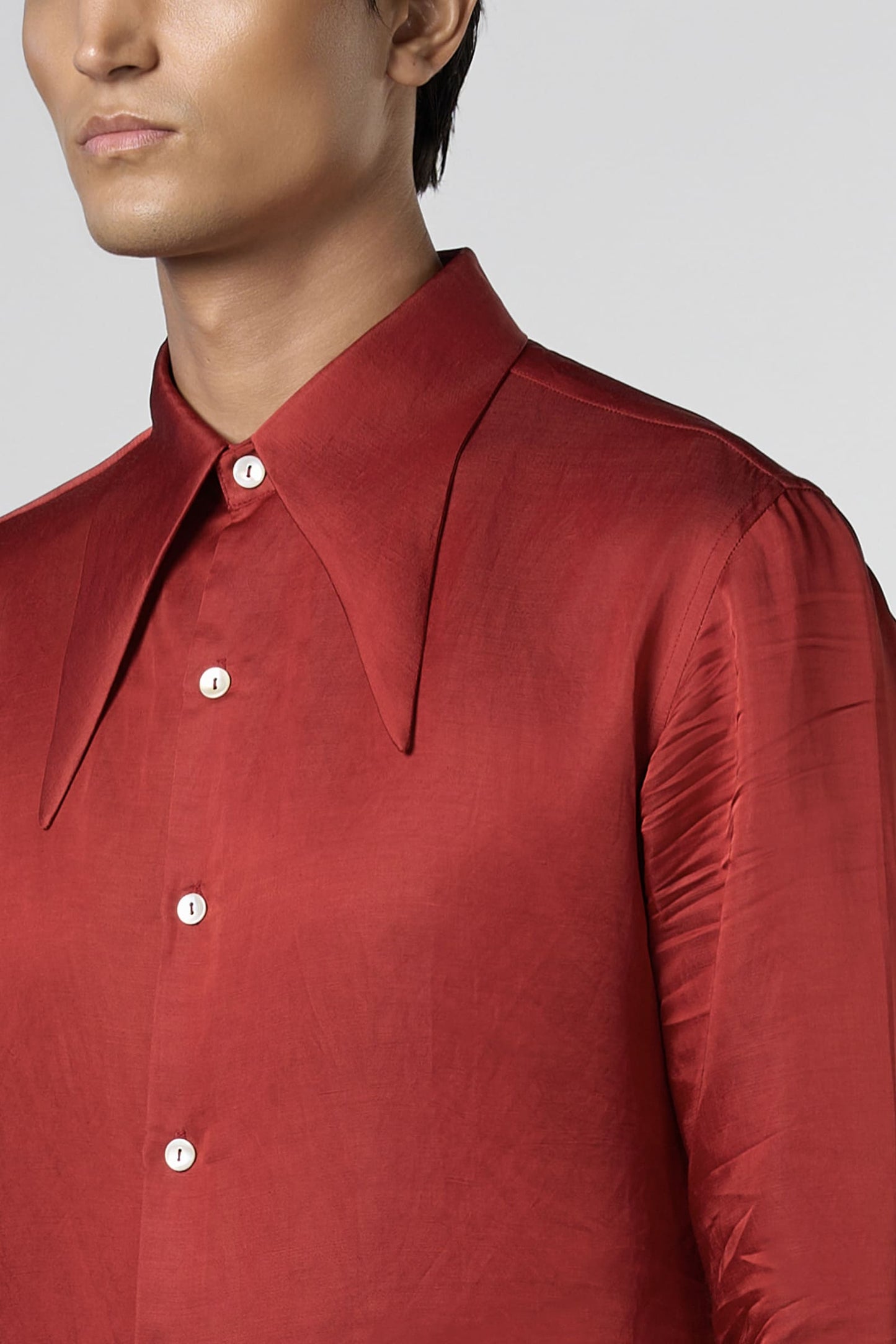 Tie Up Collar Shirt