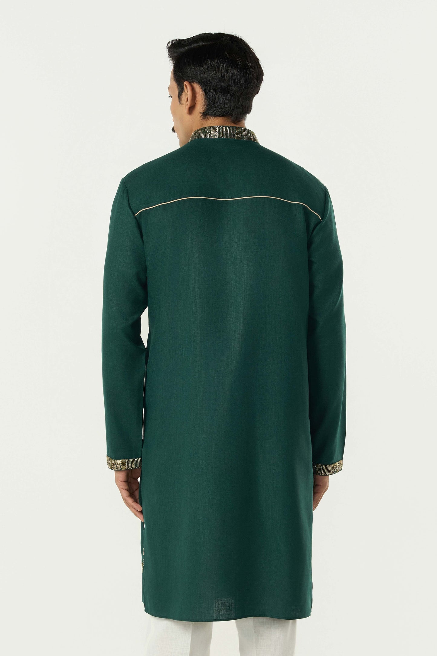 Alluro Kurta - Bottle Green