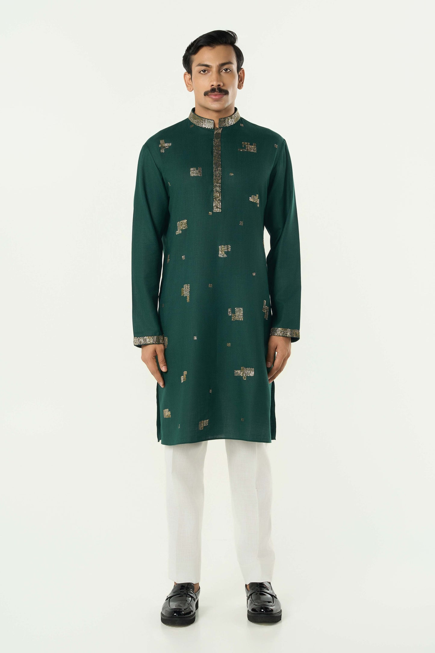 Alluro Kurta - Bottle Green
