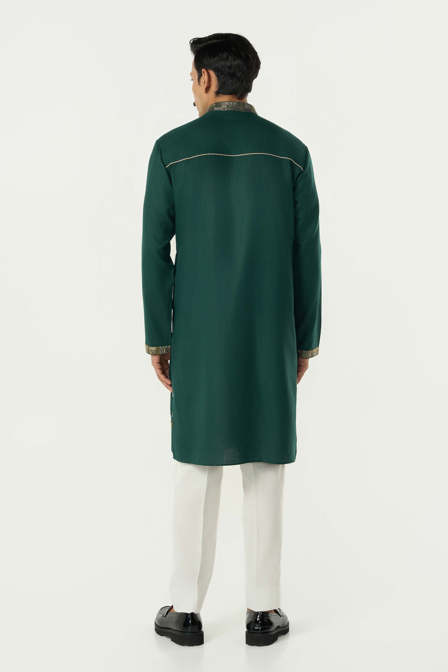 Alluro Kurta - Bottle Green