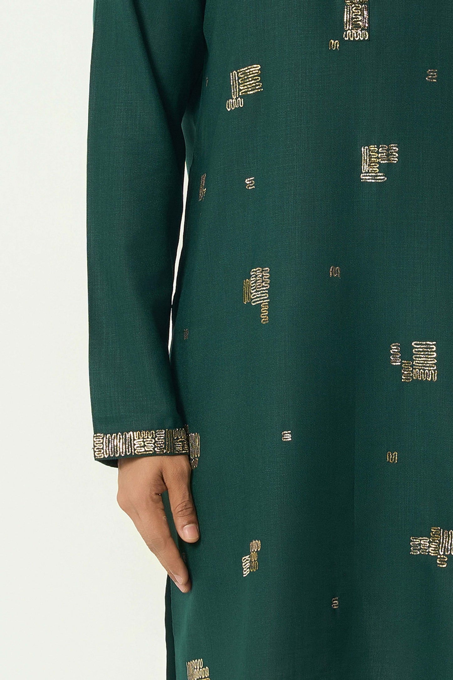 Alluro Kurta - Bottle Green