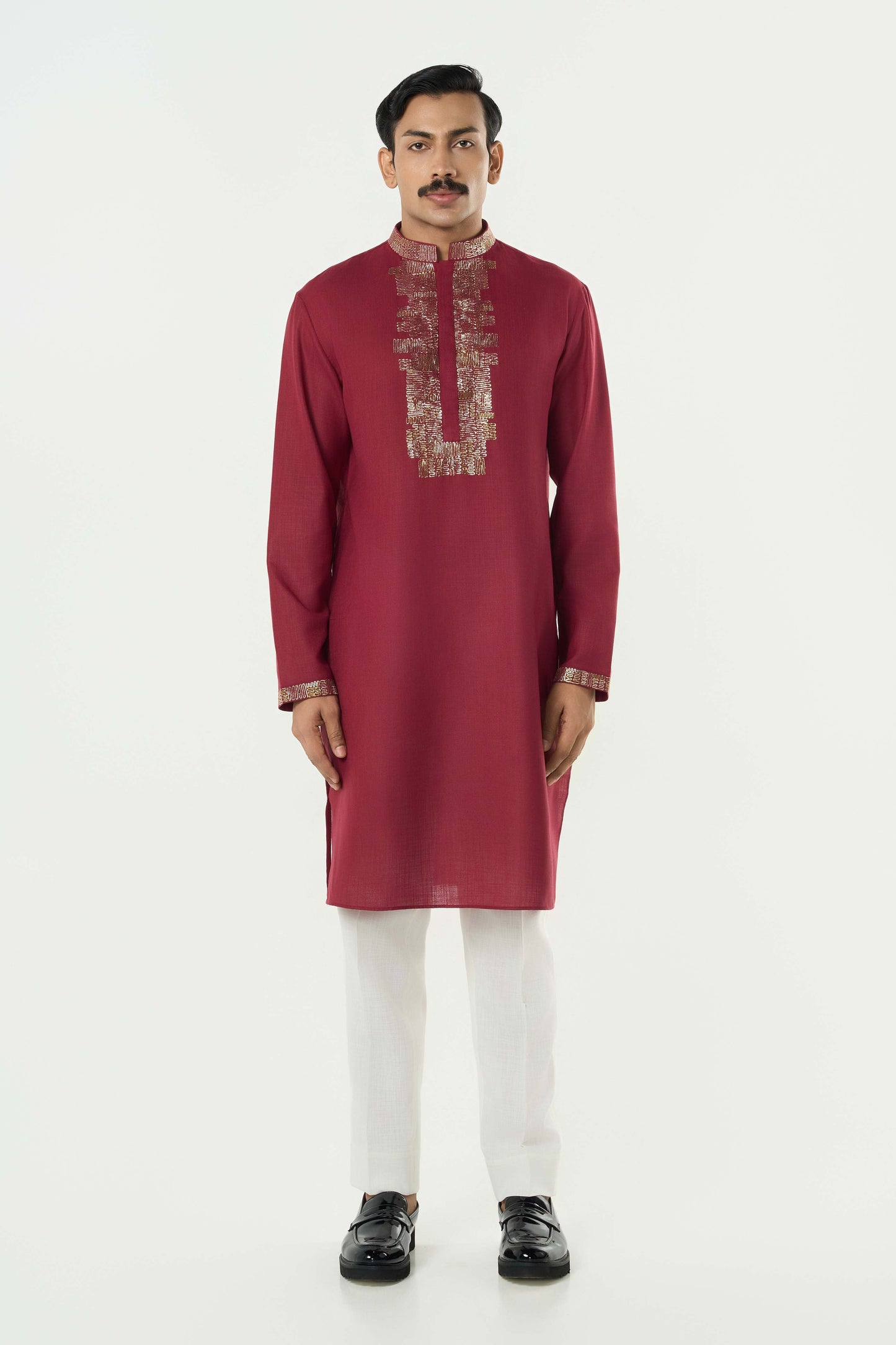 Aurum Kurta - Maroon