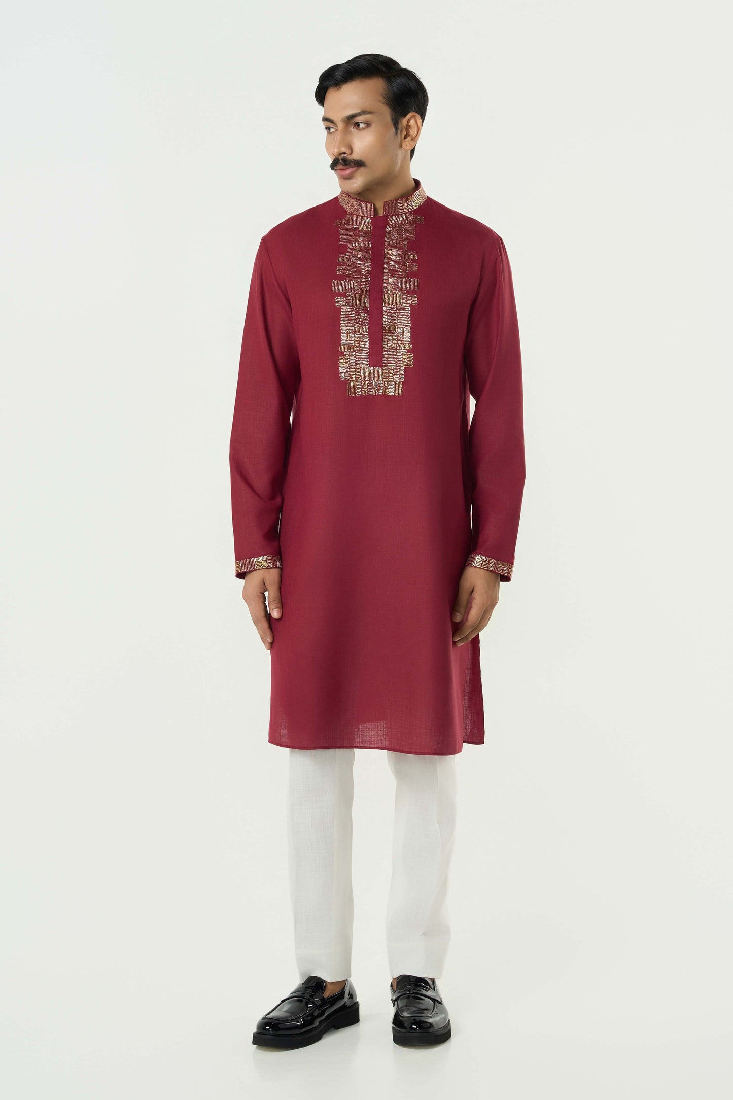 Aurum Kurta - Maroon