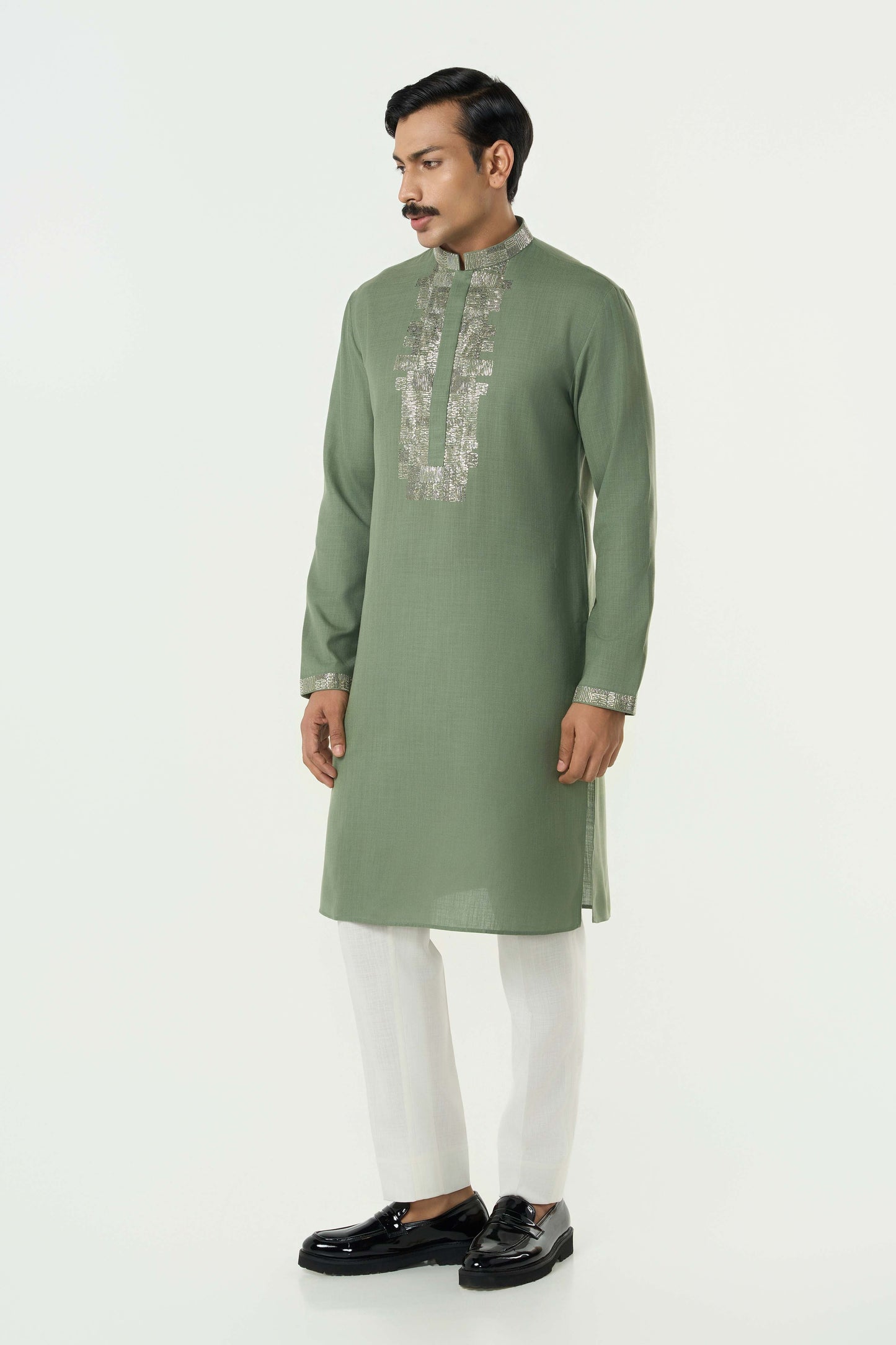Aurum Kurta - Sage Green