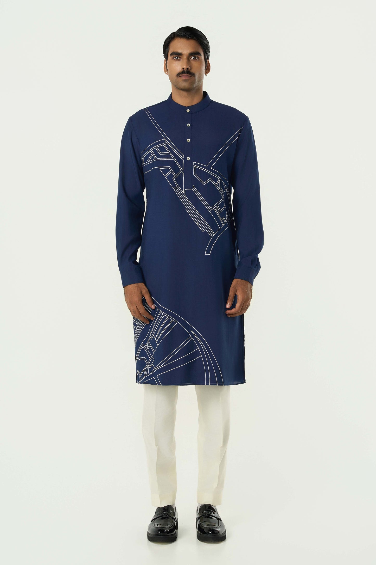 Avenue Kurta - Navy Blue