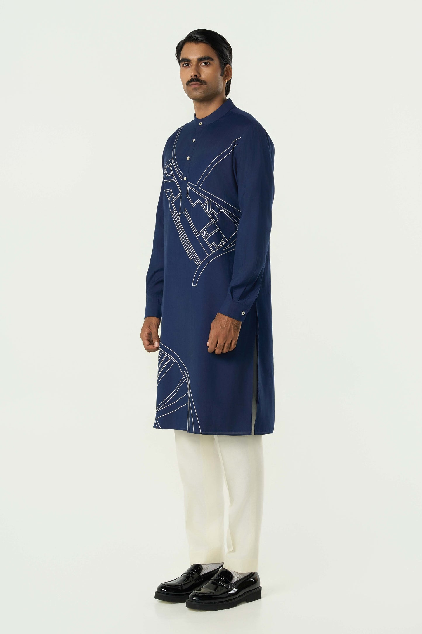 Avenue Kurta - Navy Blue