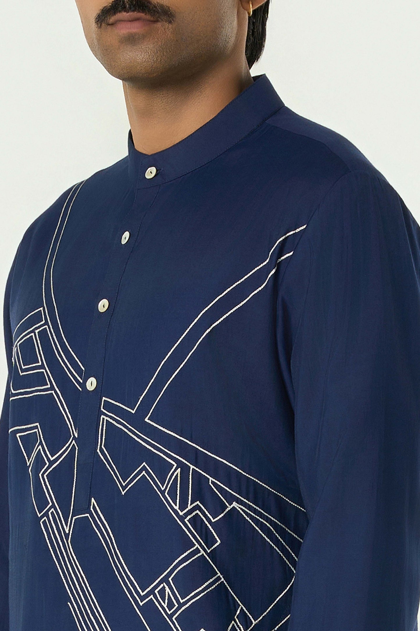 Avenue Kurta - Navy Blue