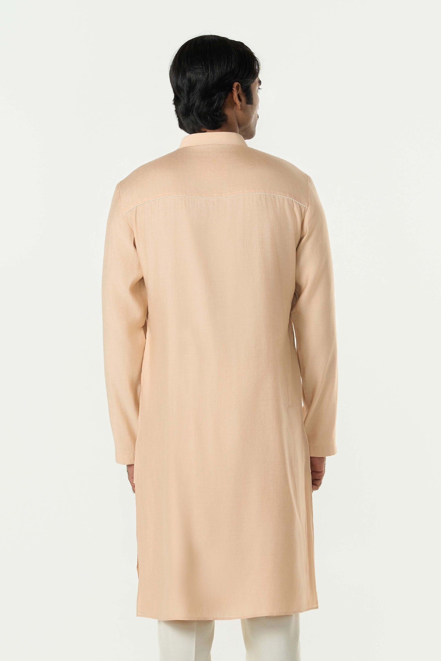 Axis Embroidered Kurta - Beige