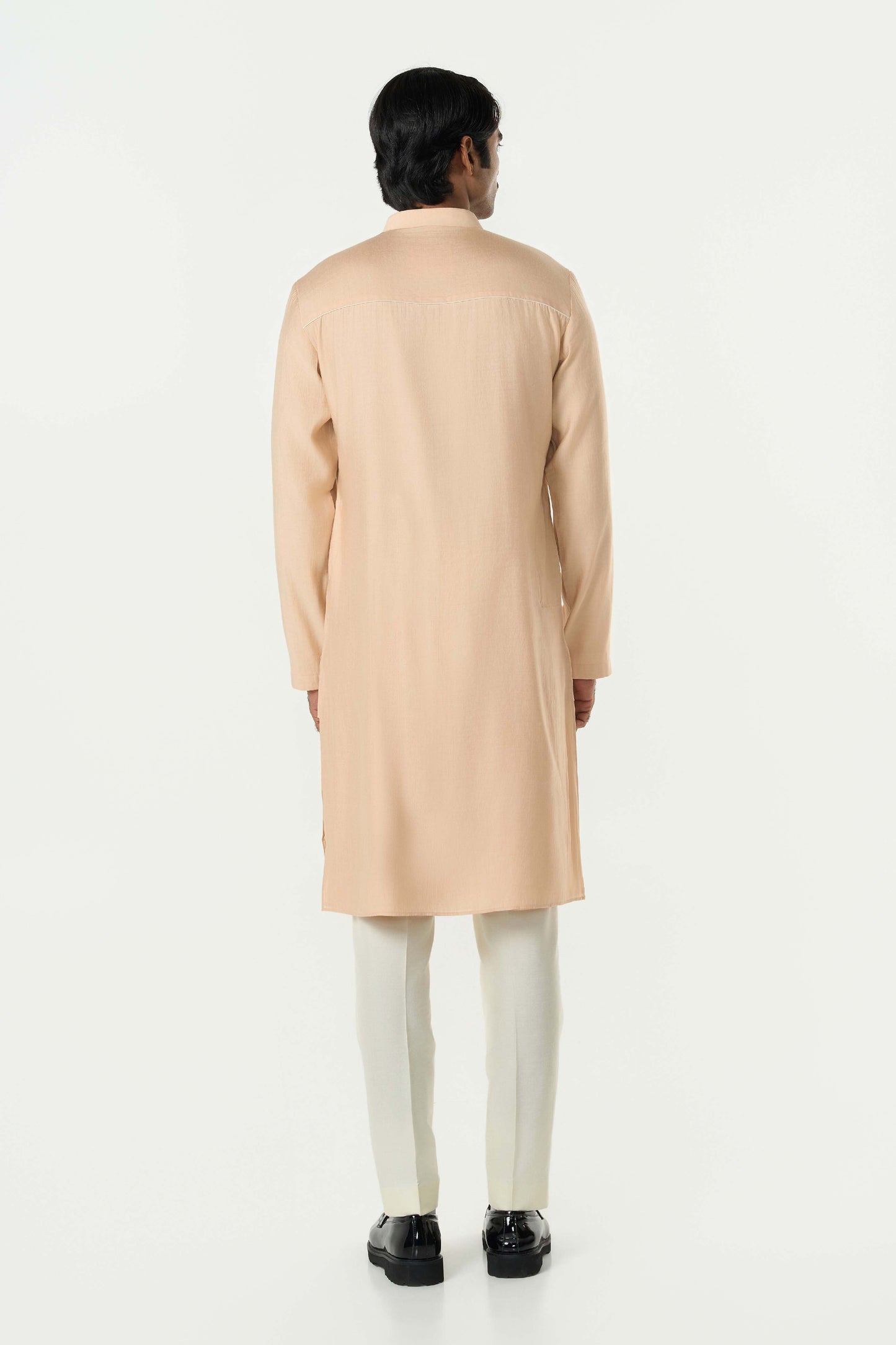 Axis Embroidered Kurta - Beige