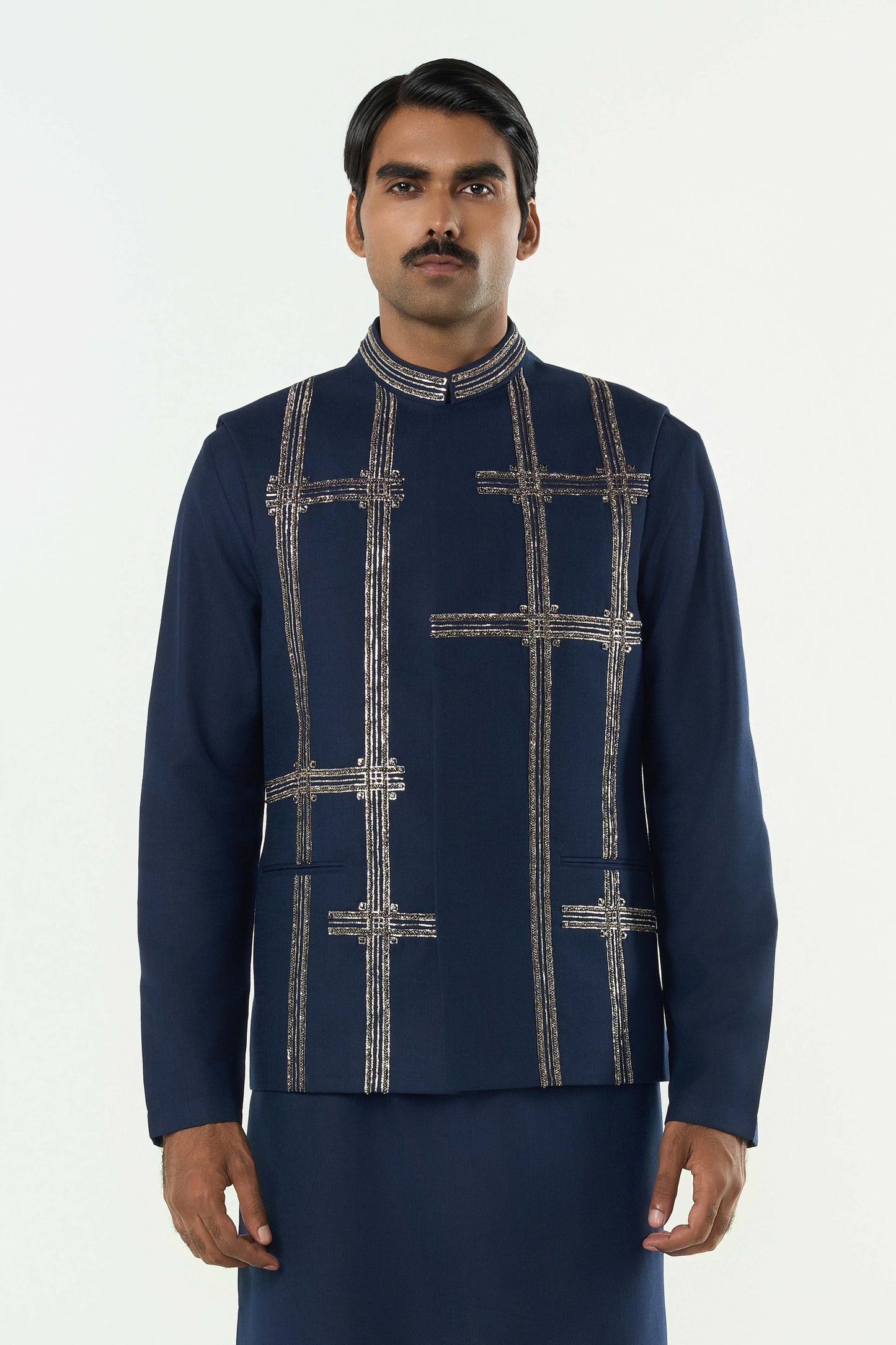 Beam Bandi Jacket Set - Navy Blue
