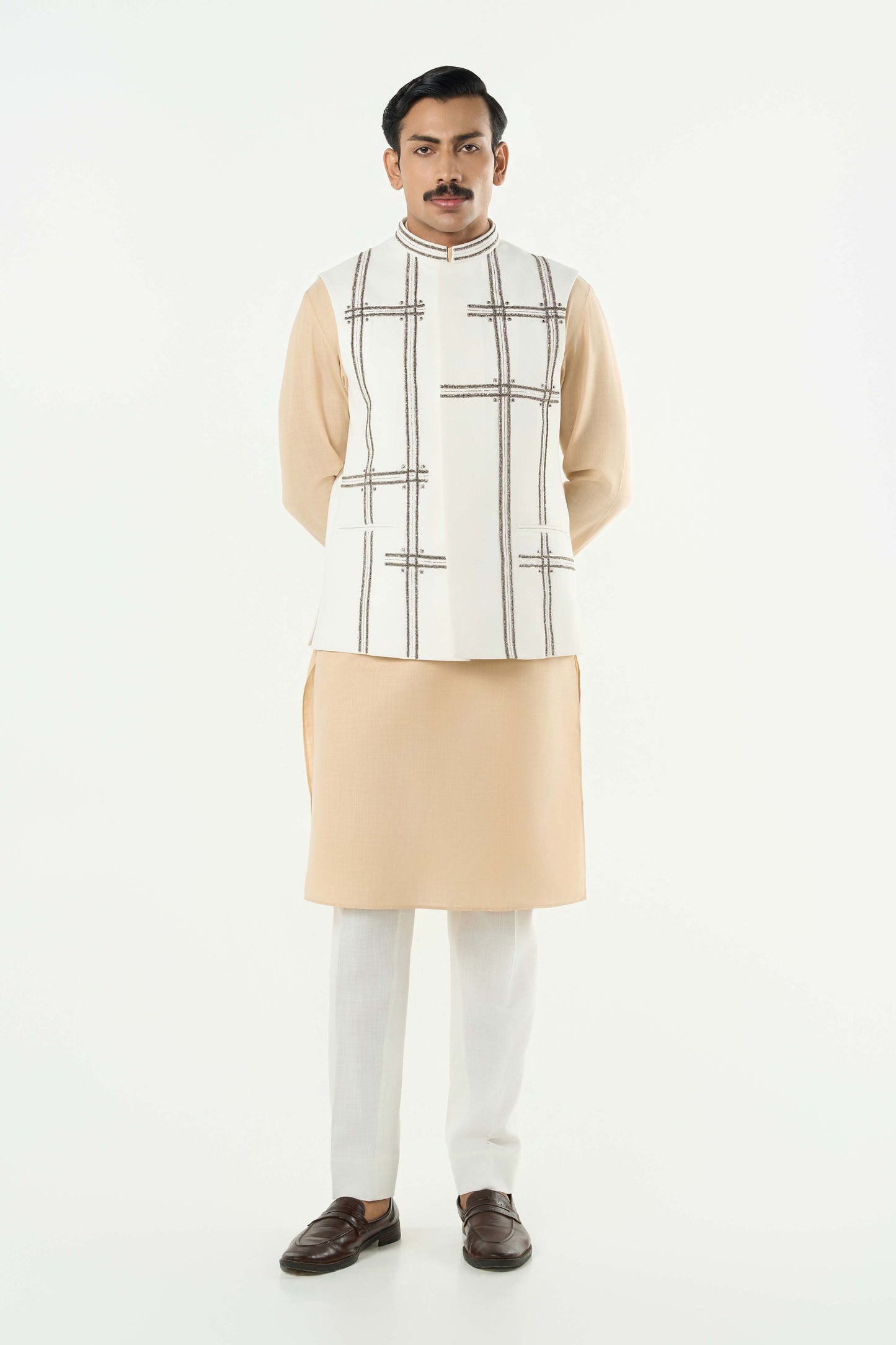 Beam Bandi Jacket Set - Off White