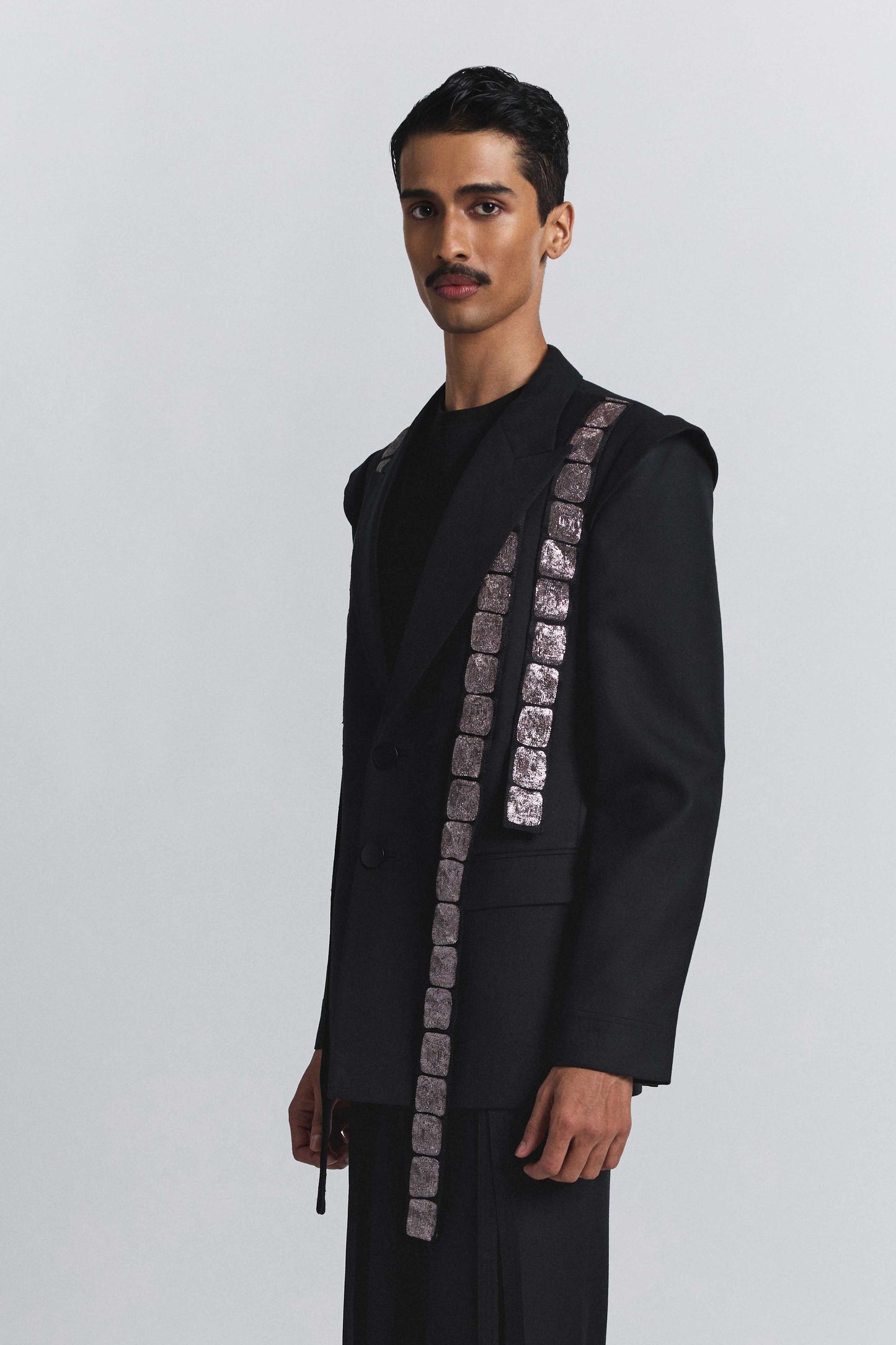 Black Chrome Band Blazer