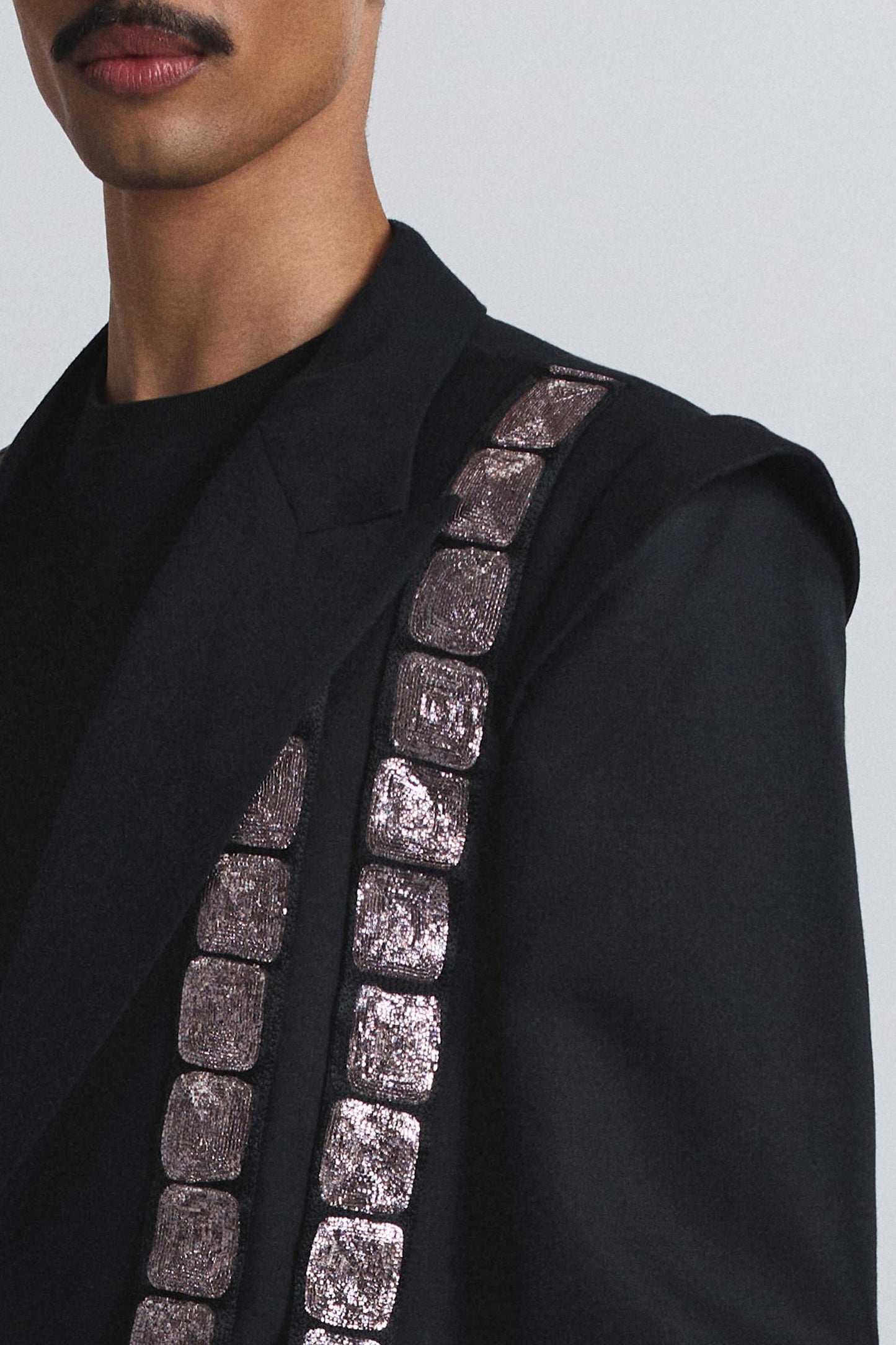 Black Chrome Band Blazer