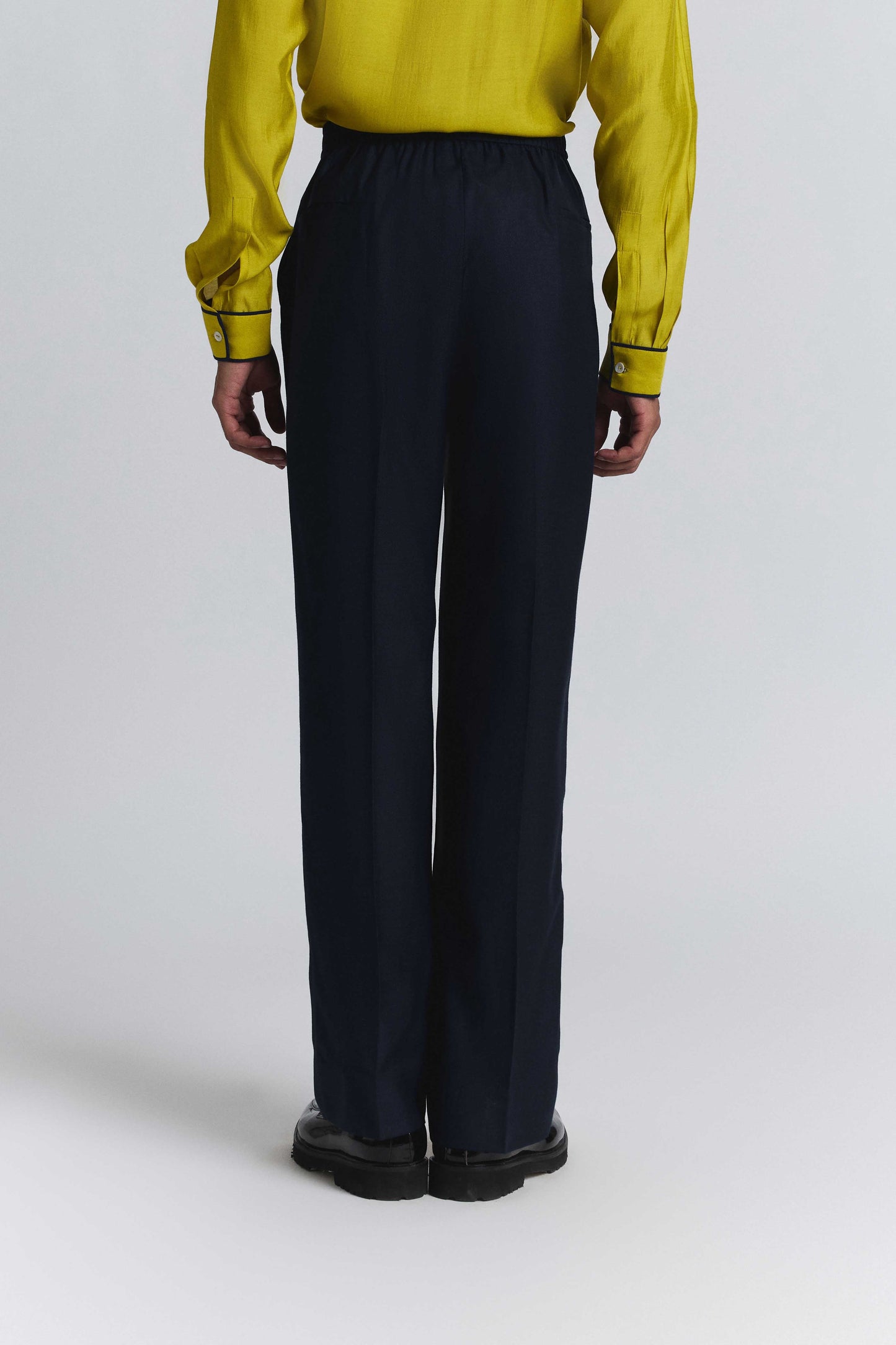 Blue Elastic Waist Band Pants