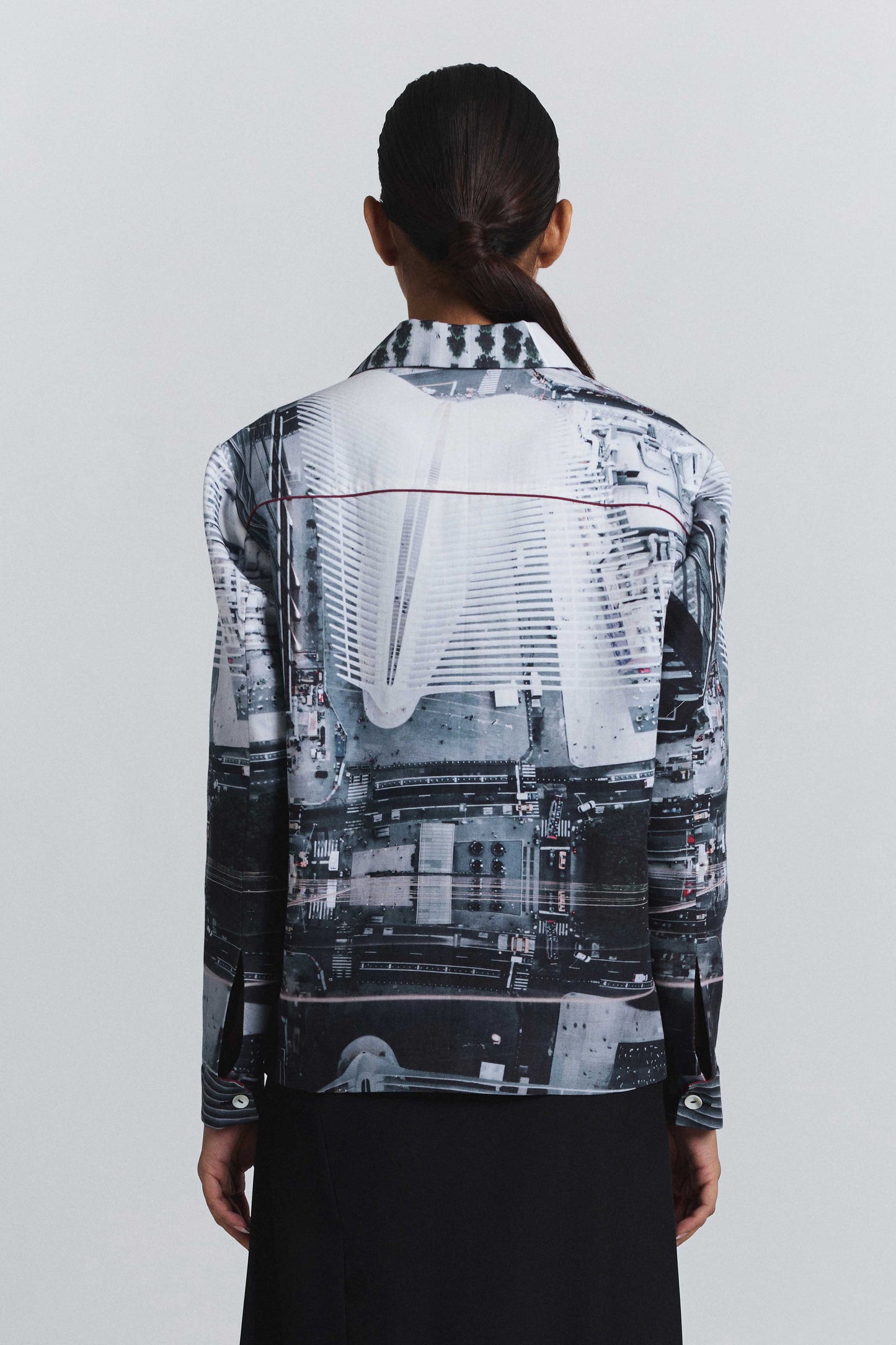City Perspective Print Shacket