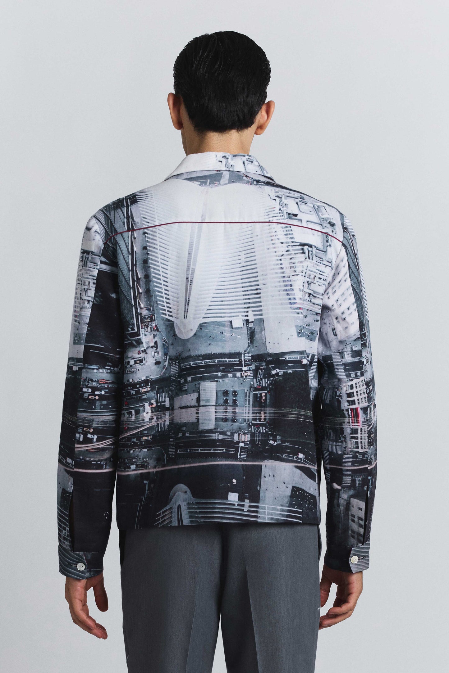 City Perspective Print Shacket