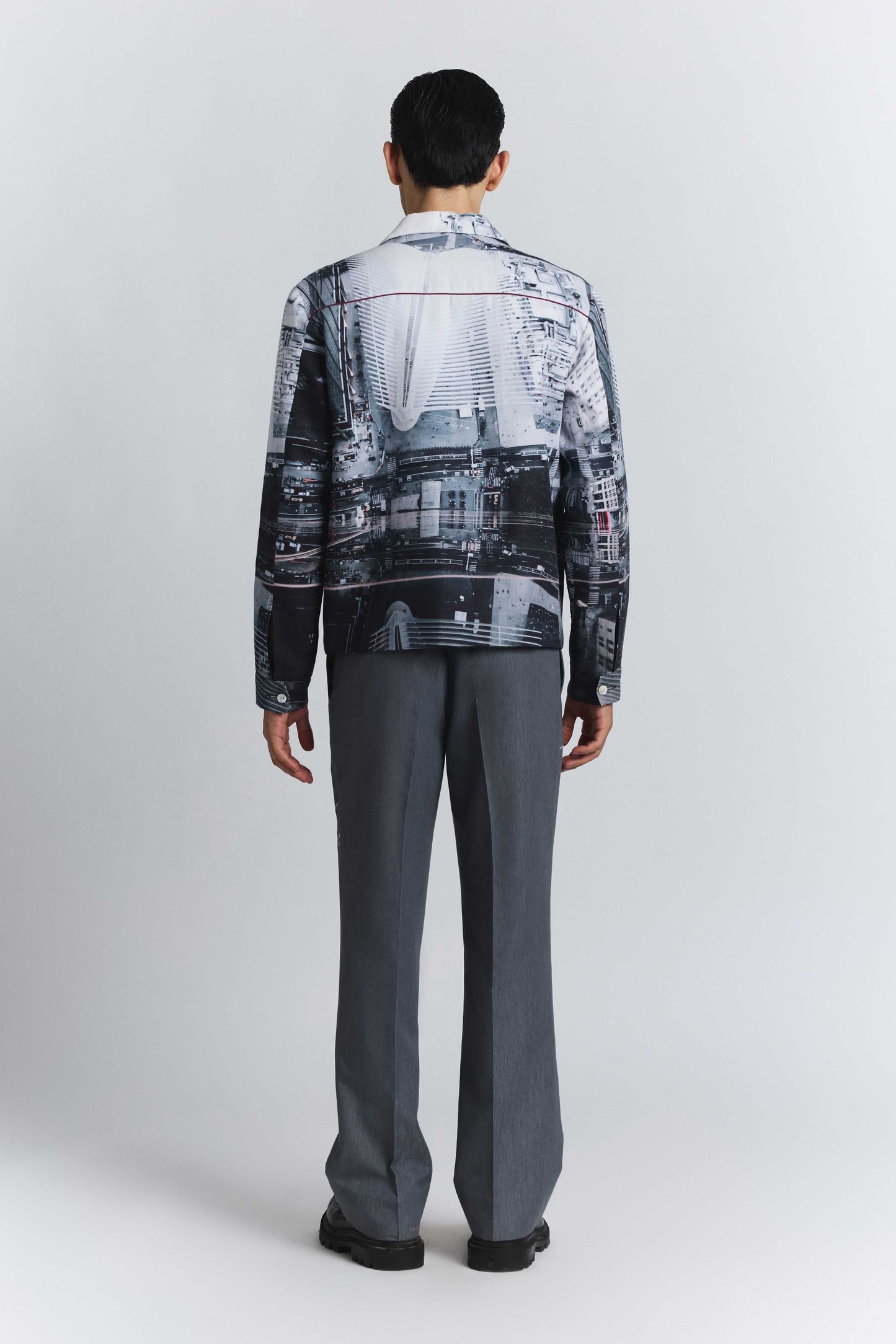 City Perspective Print Shacket