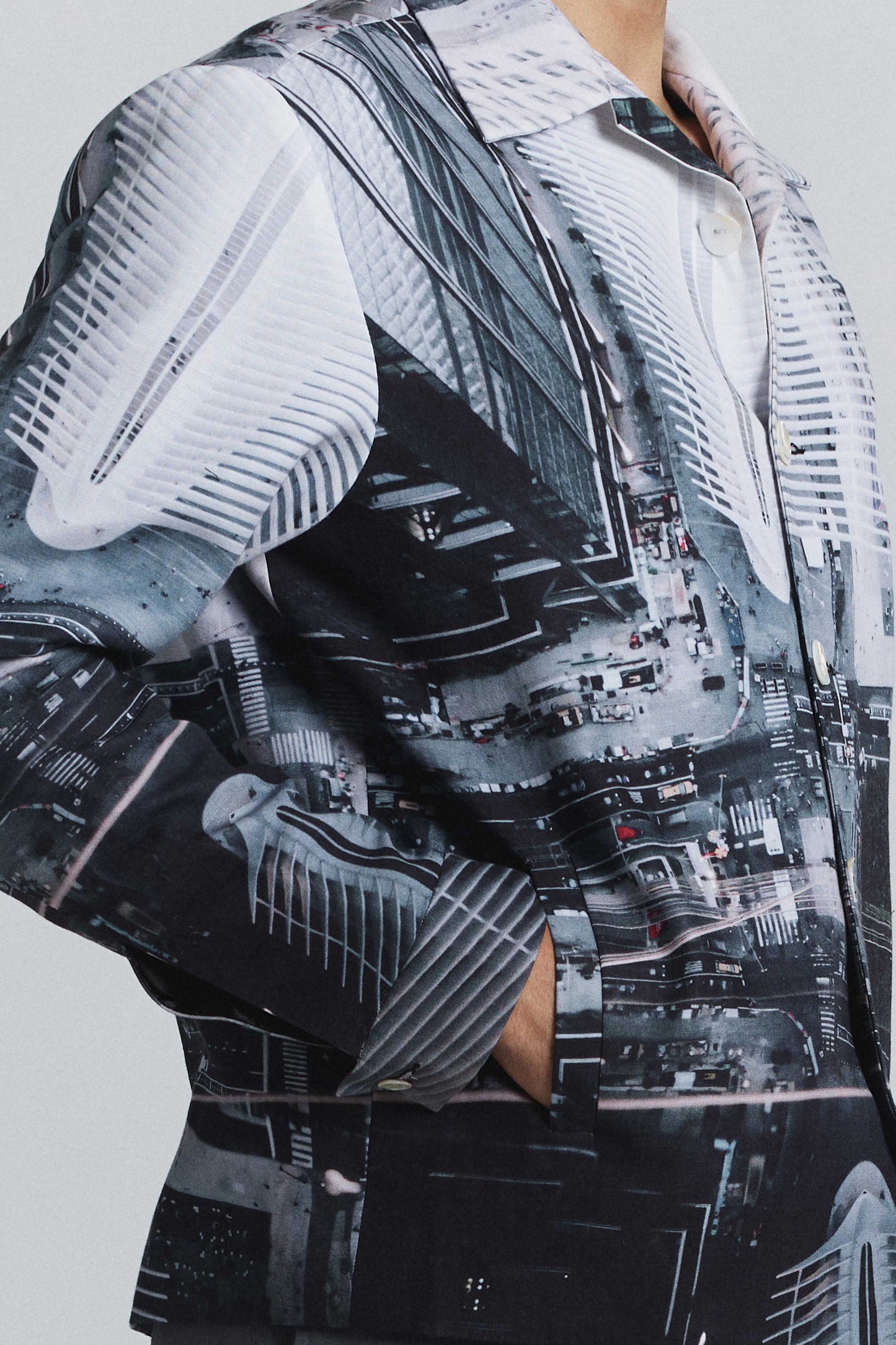 City Perspective Print Shacket
