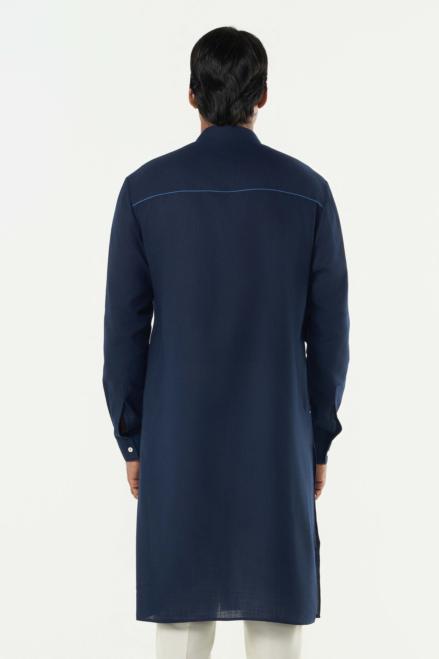 Classic Torrent Kurta - Navy Blue