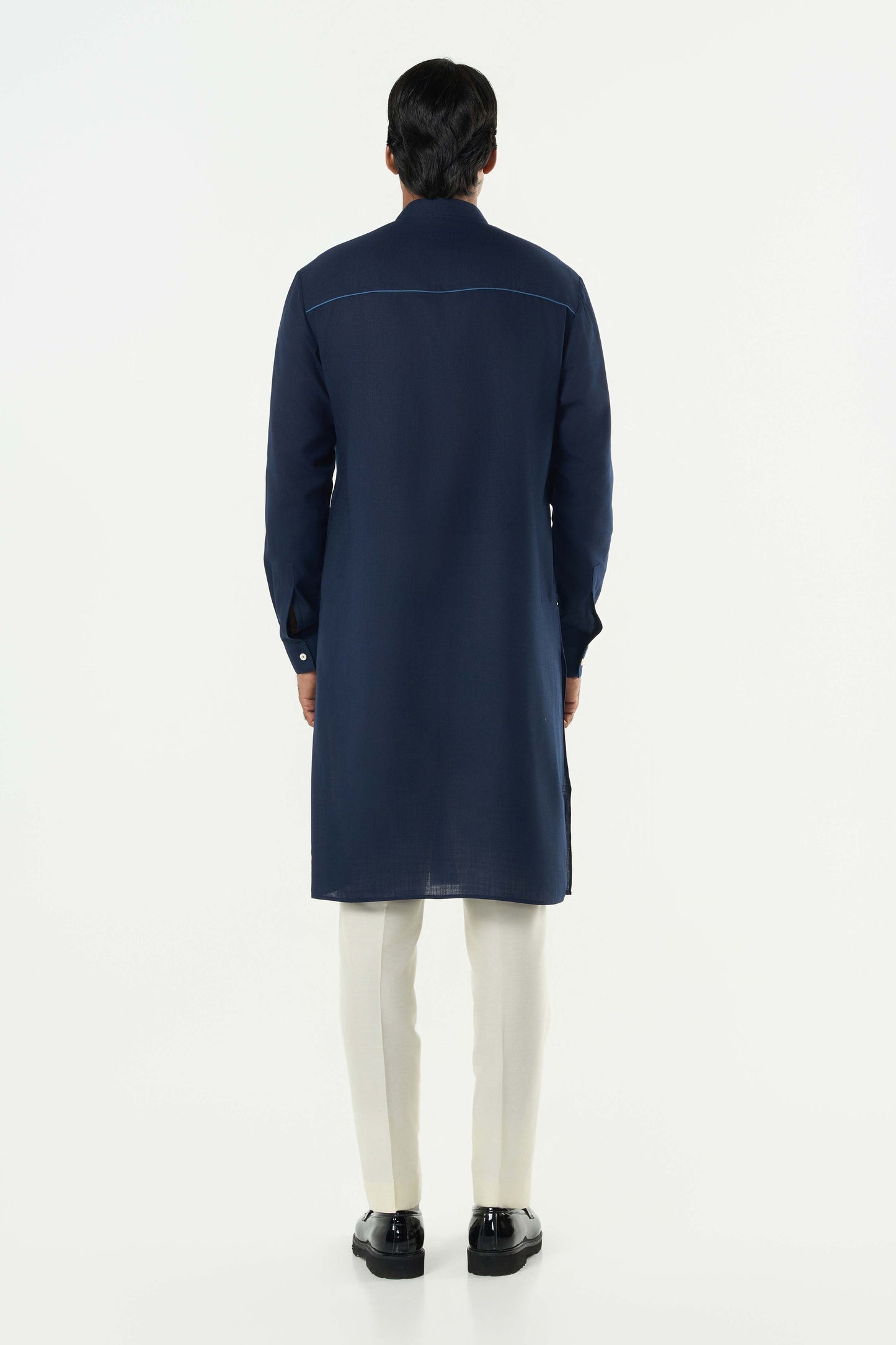 Classic Torrent Kurta - Navy Blue