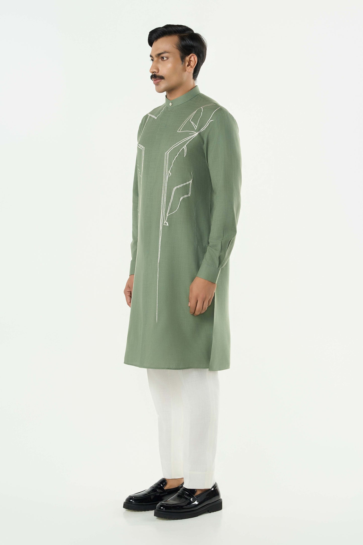 Classic Torrent Kurta - Sage Green