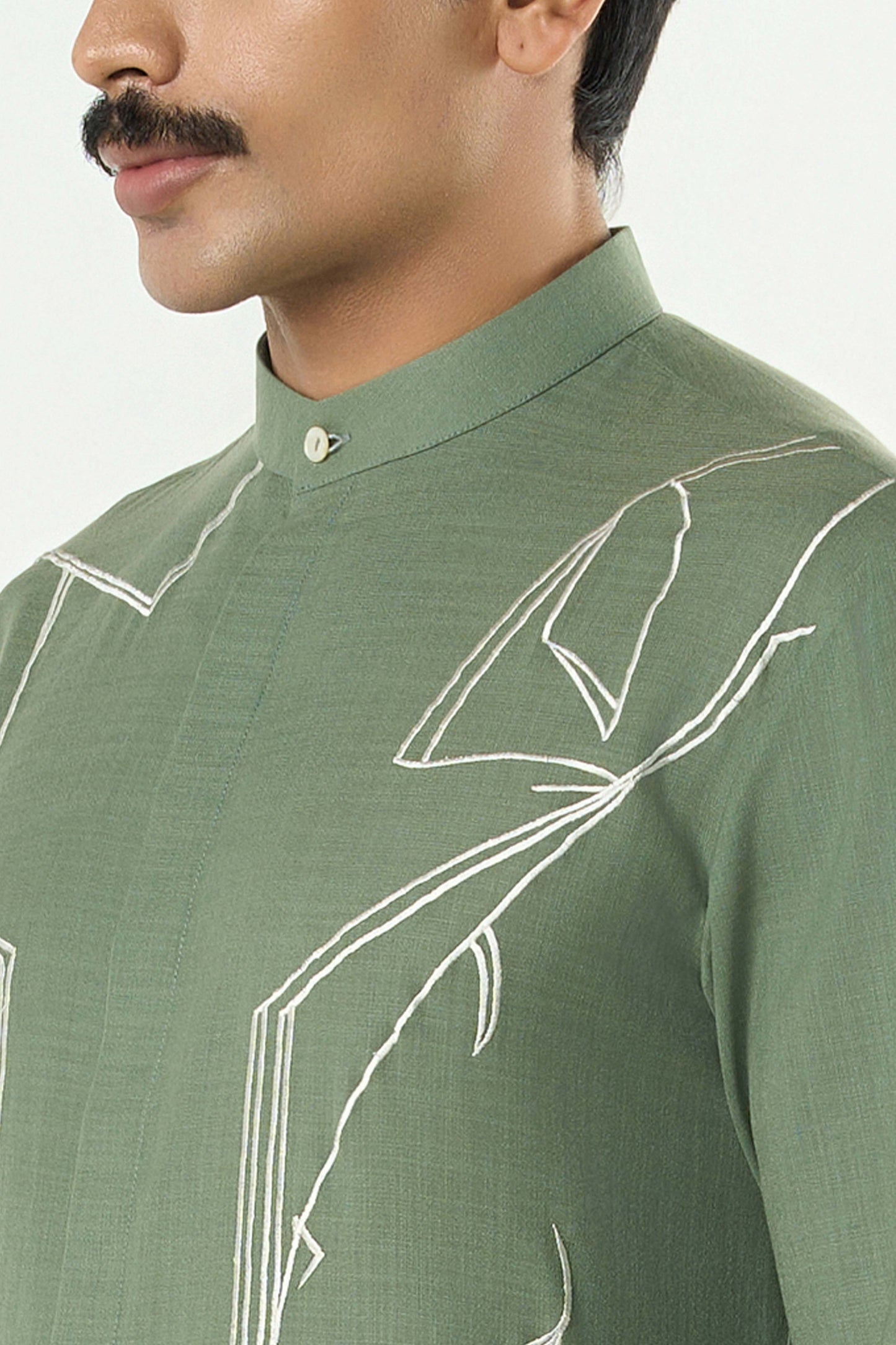 Classic Torrent Kurta - Sage Green