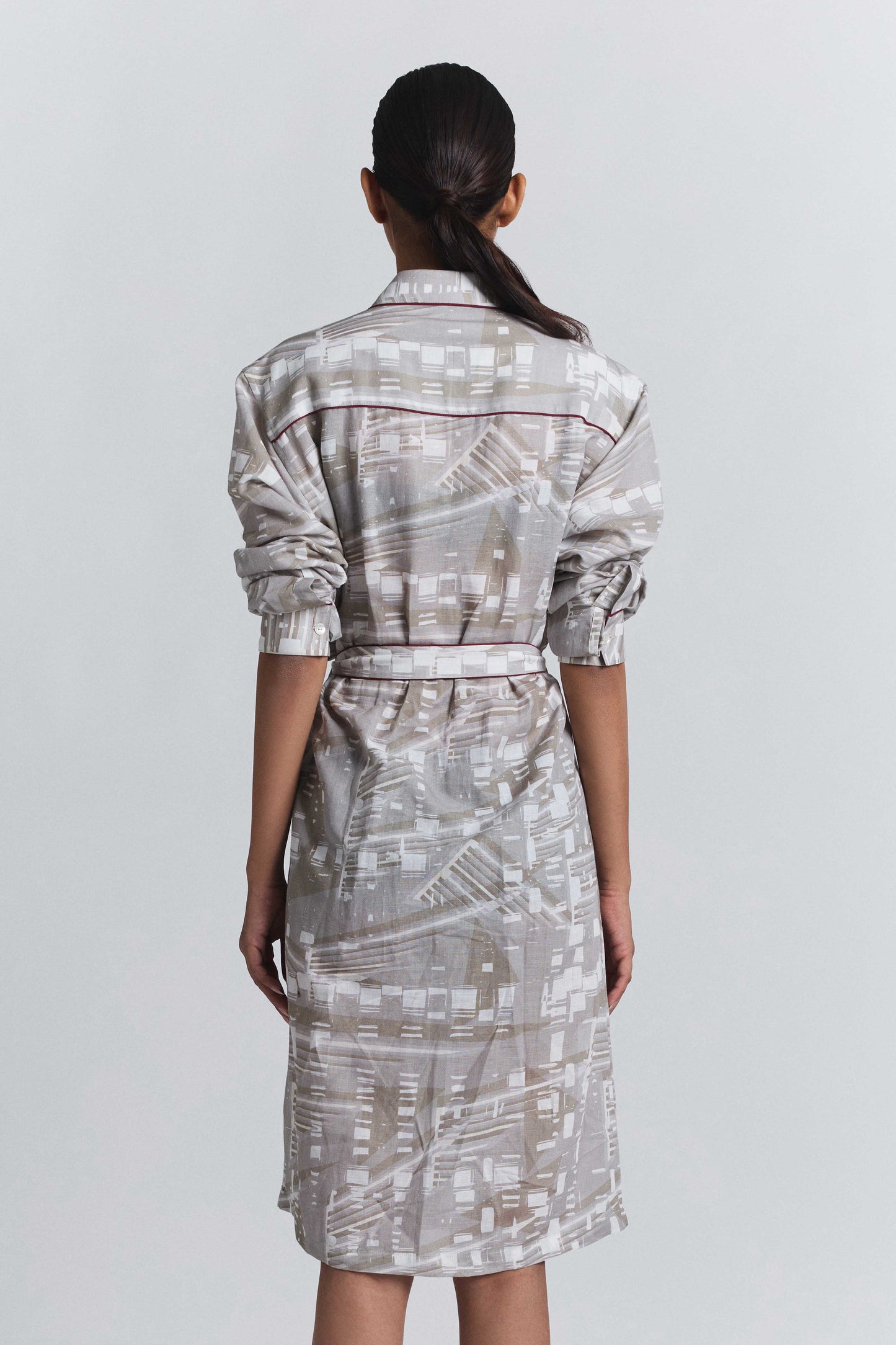 Contour Grid Shirt Dress