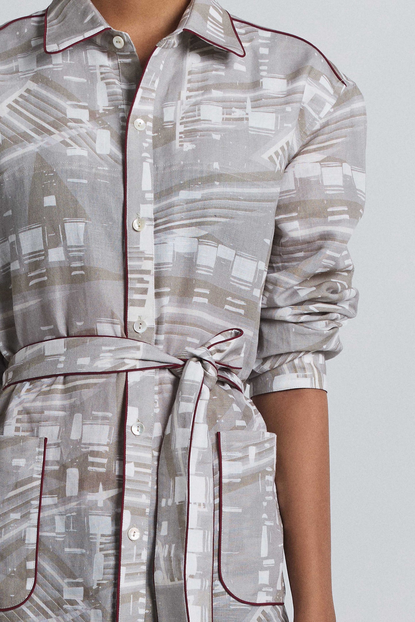 Contour Grid Shirt Dress