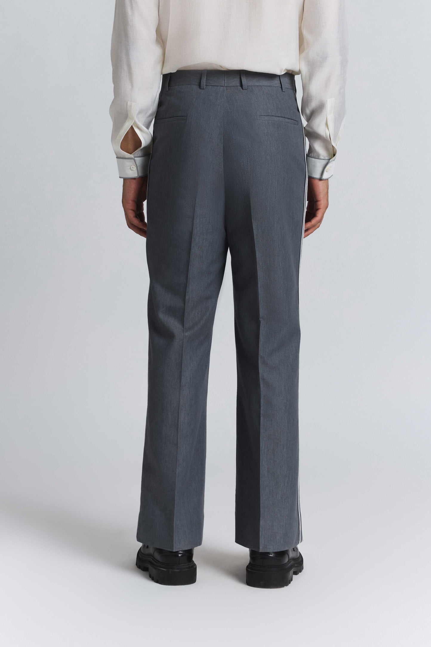 Geofaceted Piping Pants