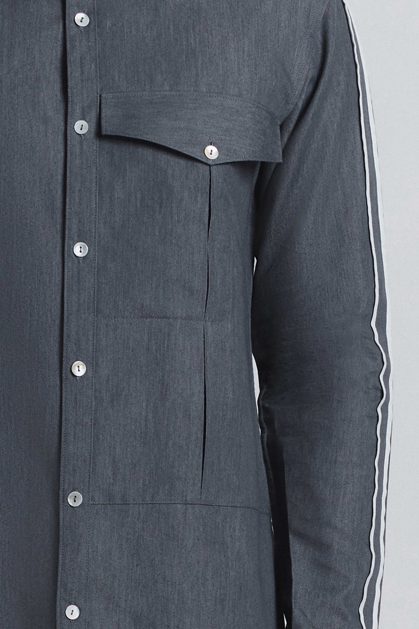 Geofaceted Piping Shirt