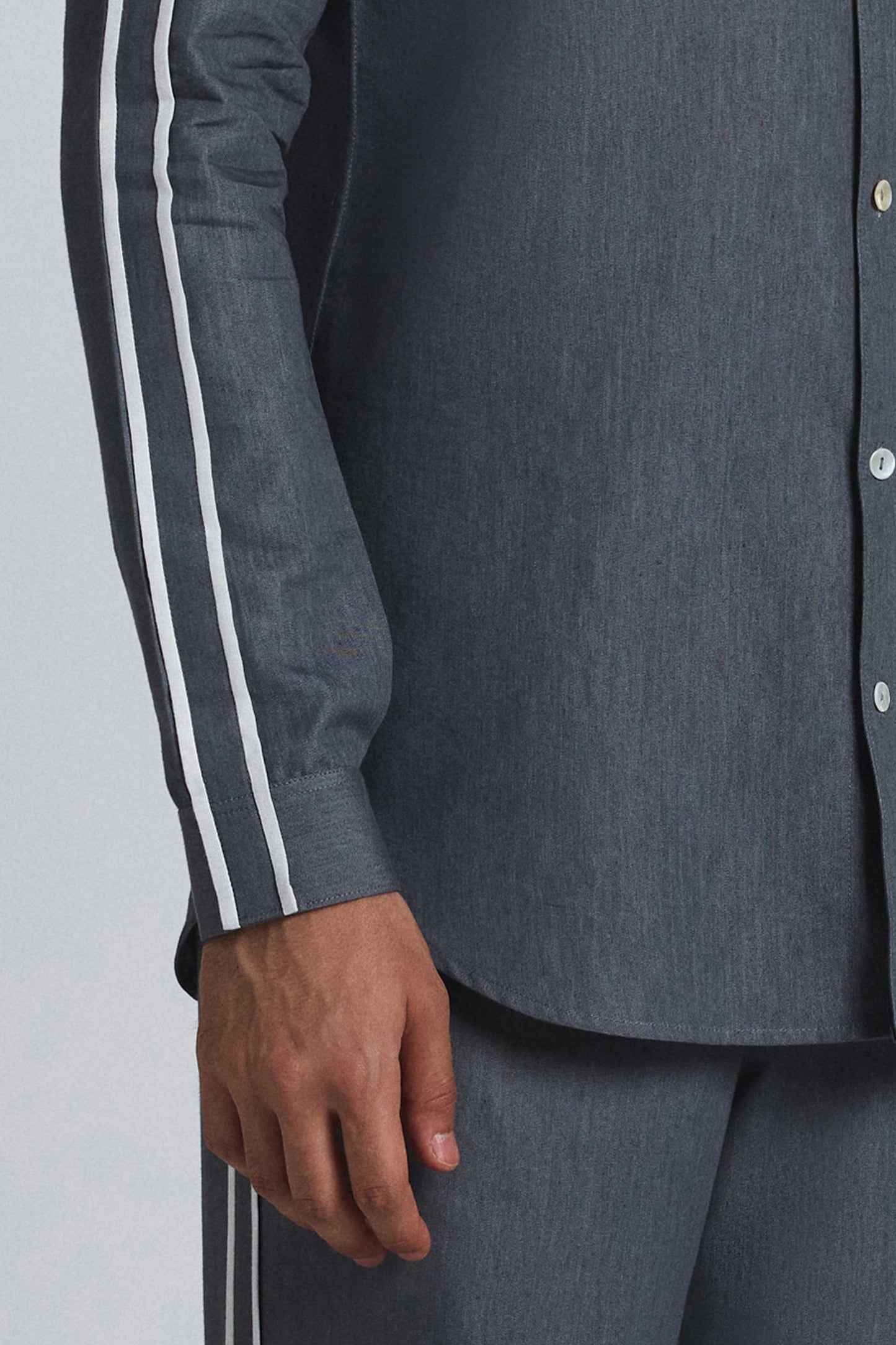 Geofaceted Piping Shirt