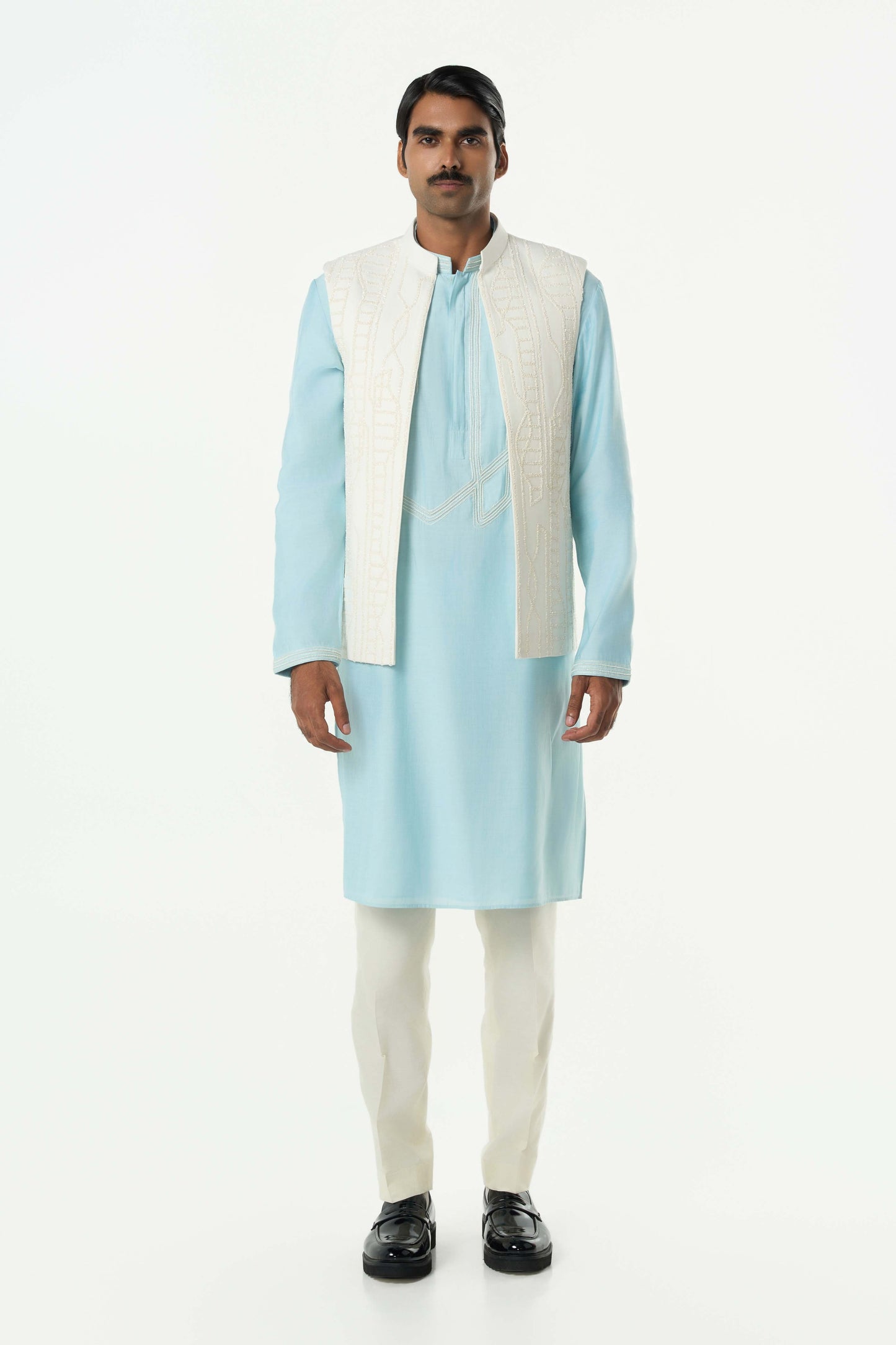 Grill Grid Bandi Jacket - Off White