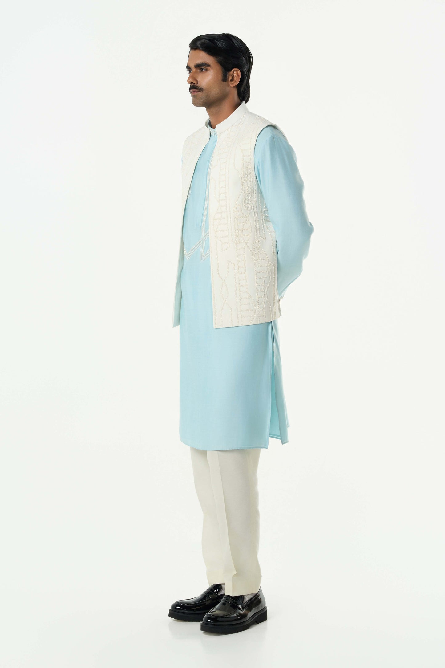 Grill Grid Bandi Jacket - Off White
