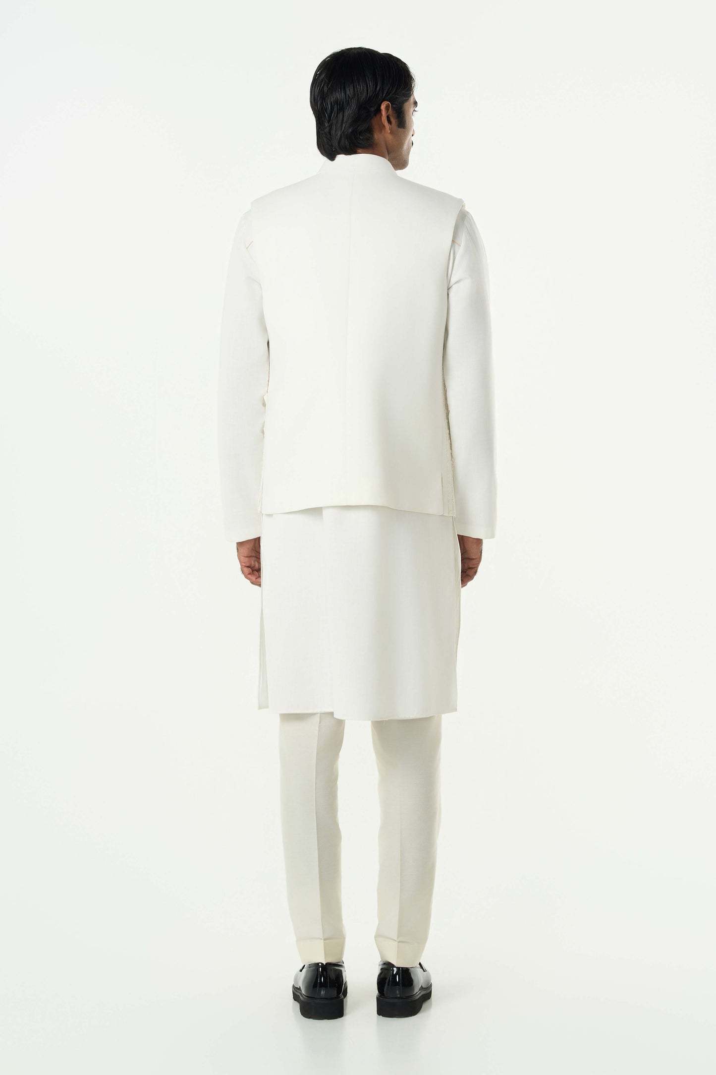 Grill Grid Bandi Jacket Set - Off White