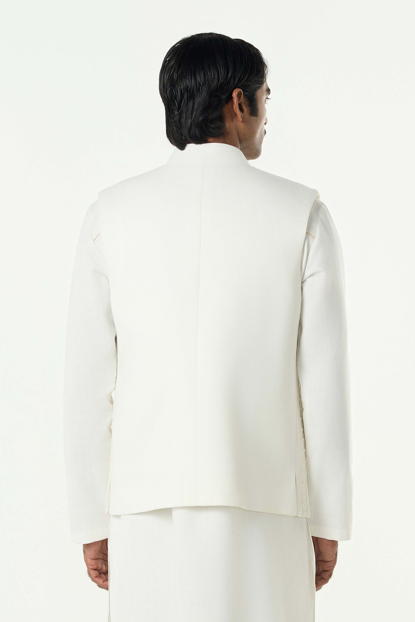 Grill Grid Bandi Jacket Set - Off White