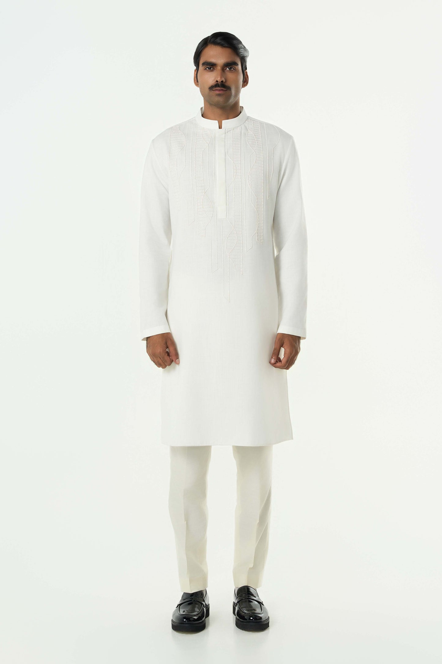 Grill Grid Bandi Jacket Set - Off White