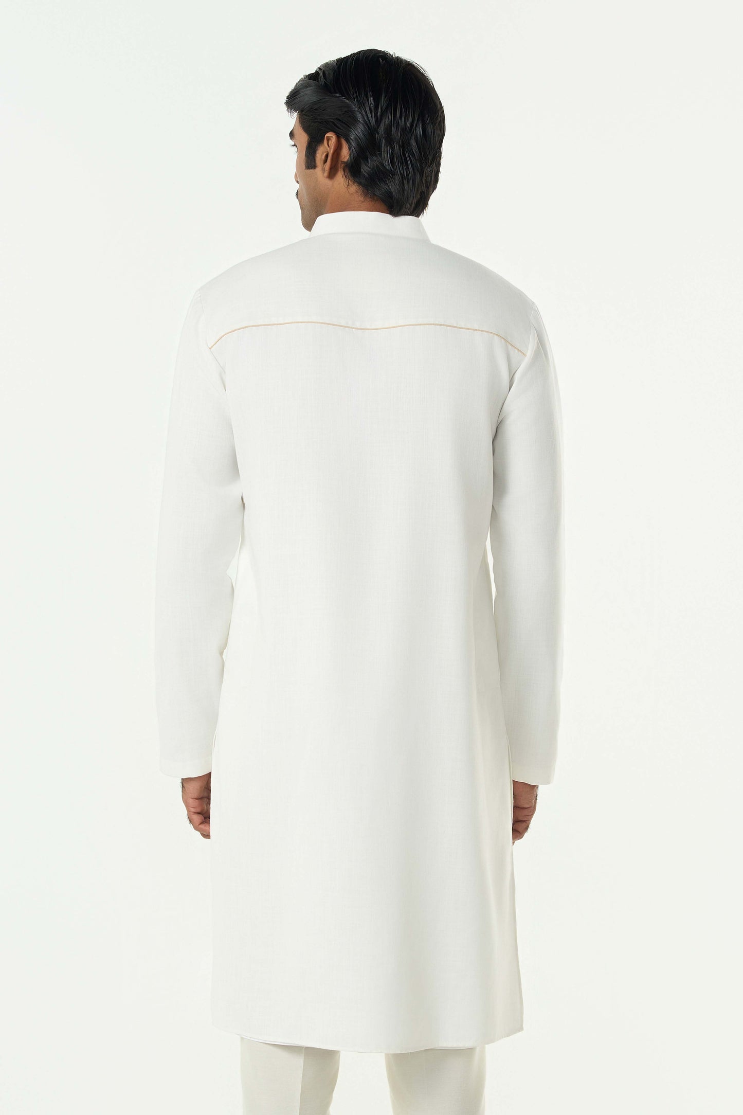Grill Grid Kurta - Off White
