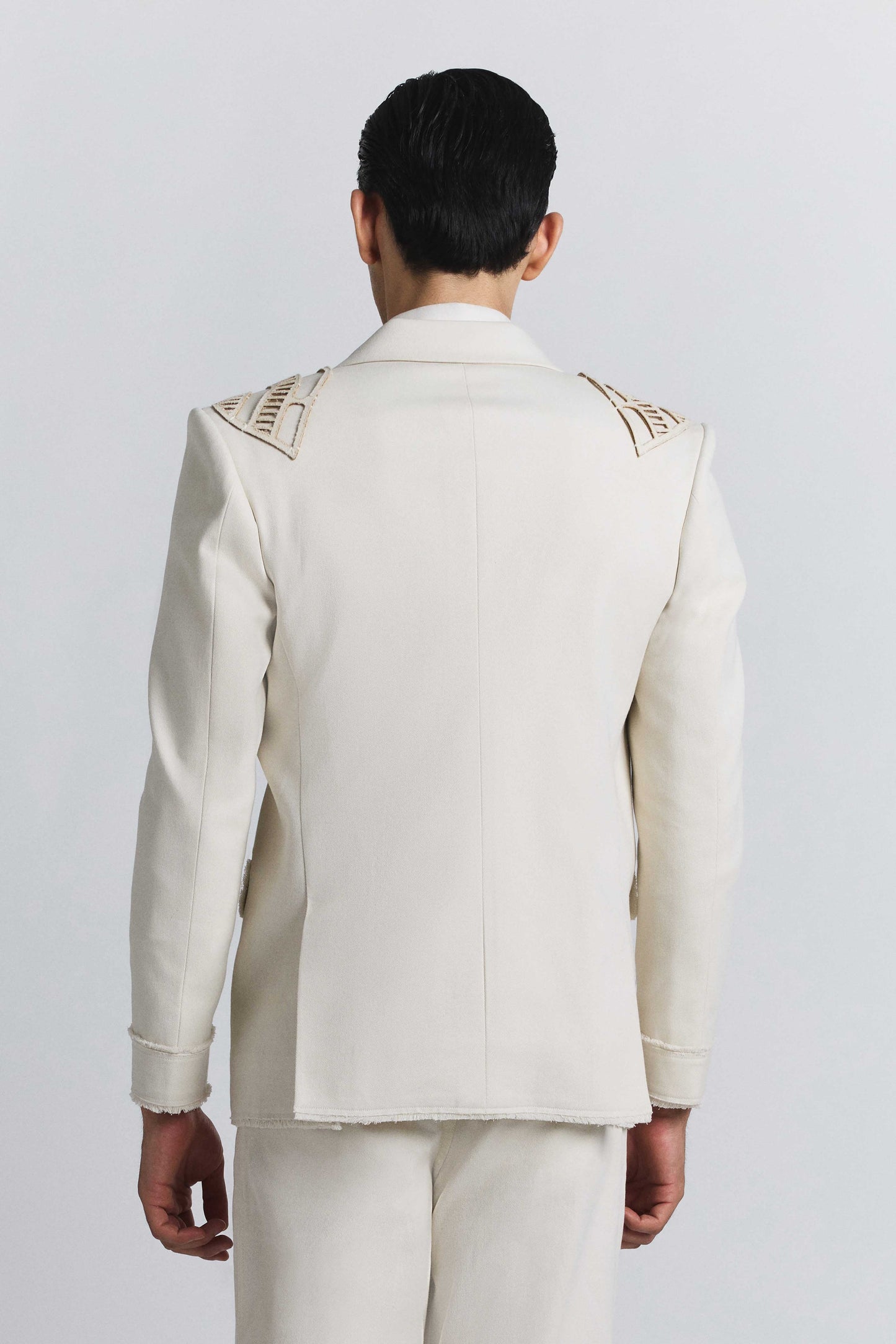 Ivory Laser Cut Blazer