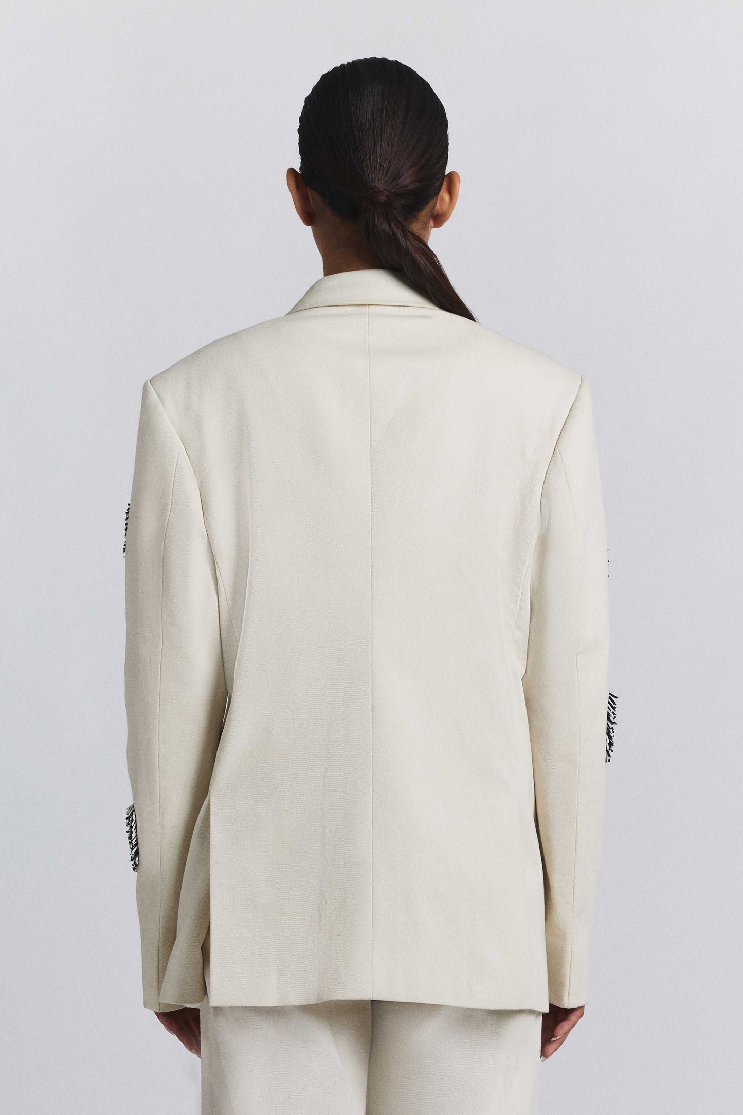 Ivory Laser Cut Blazer